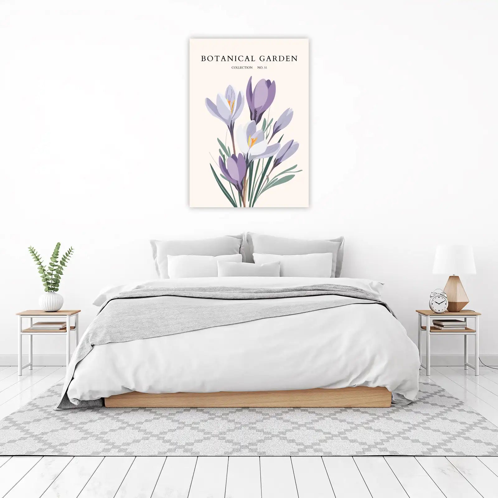 Serene Crocus Botanical Garden Wall Art