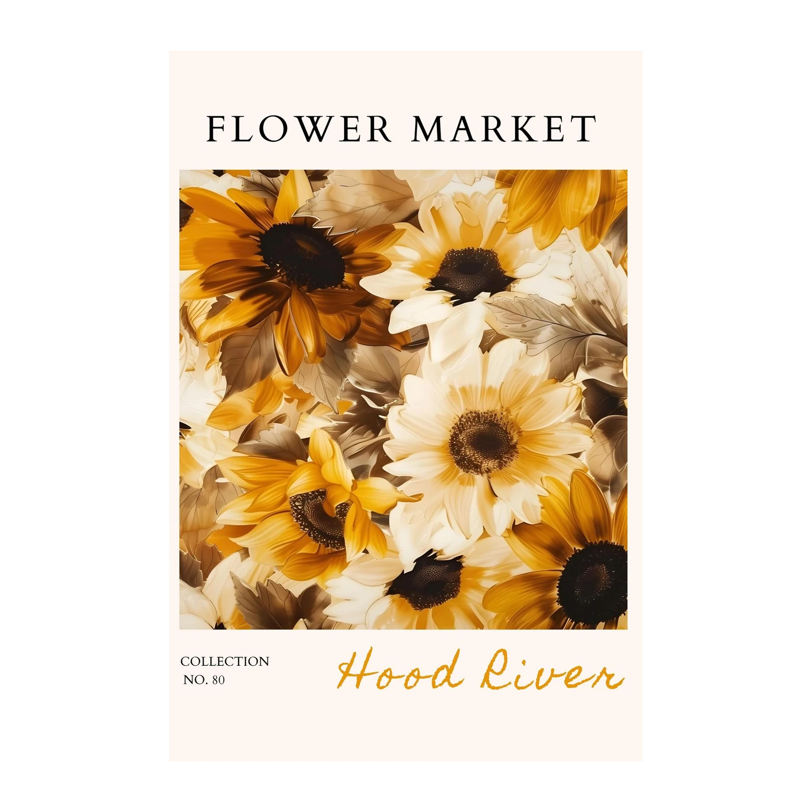Golden Sunflower Bloom Wall Art