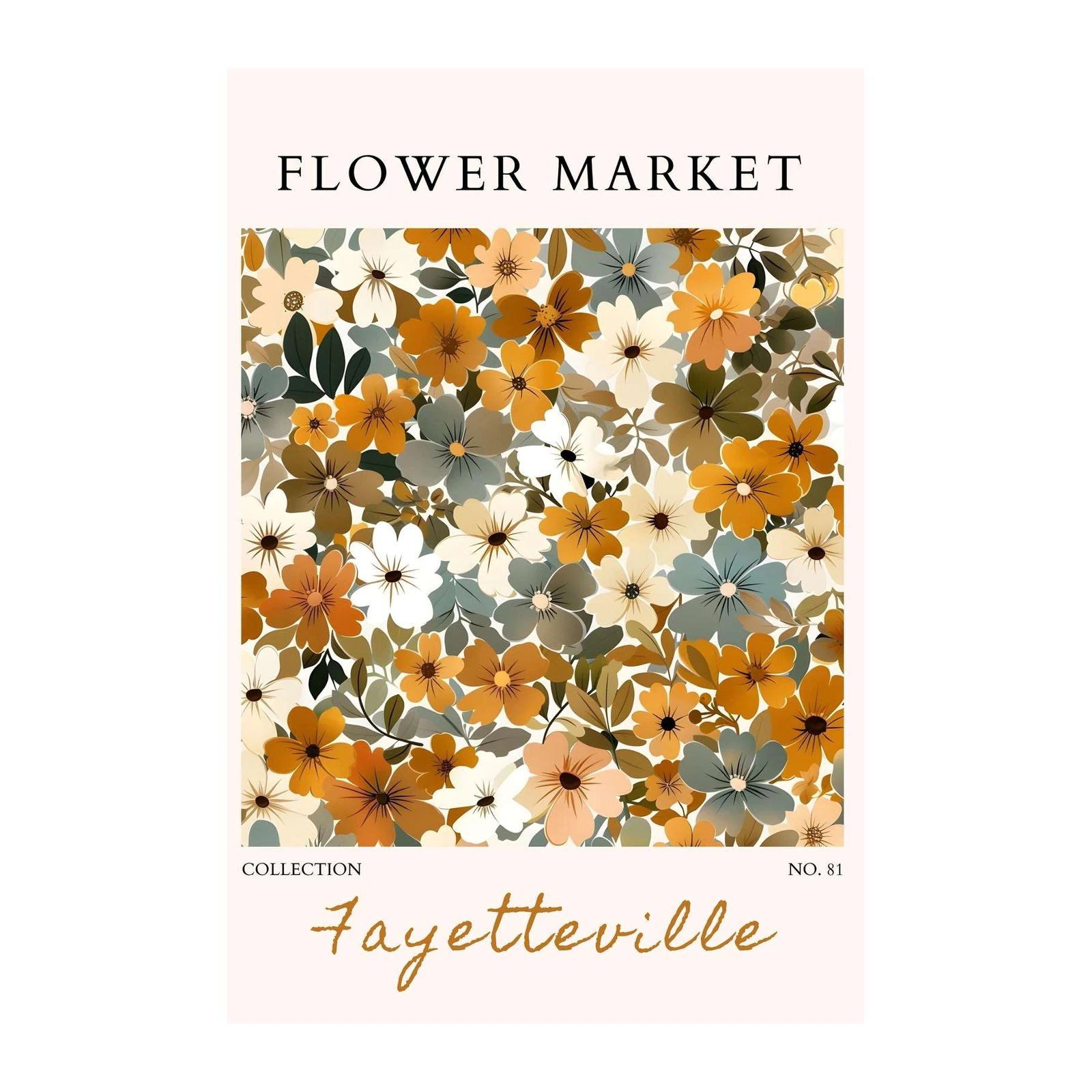 Vintage Floral Market Fayetteville Wall Art