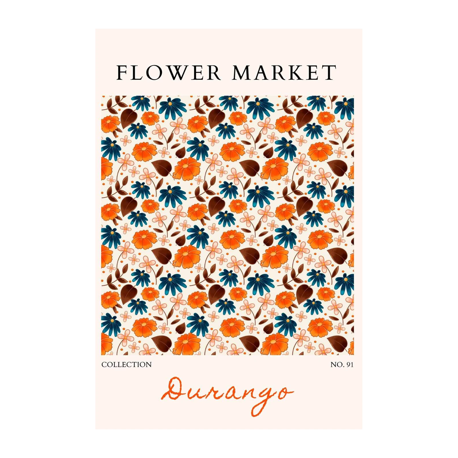 Vibrant Floral Market "Durango" Wall Art
