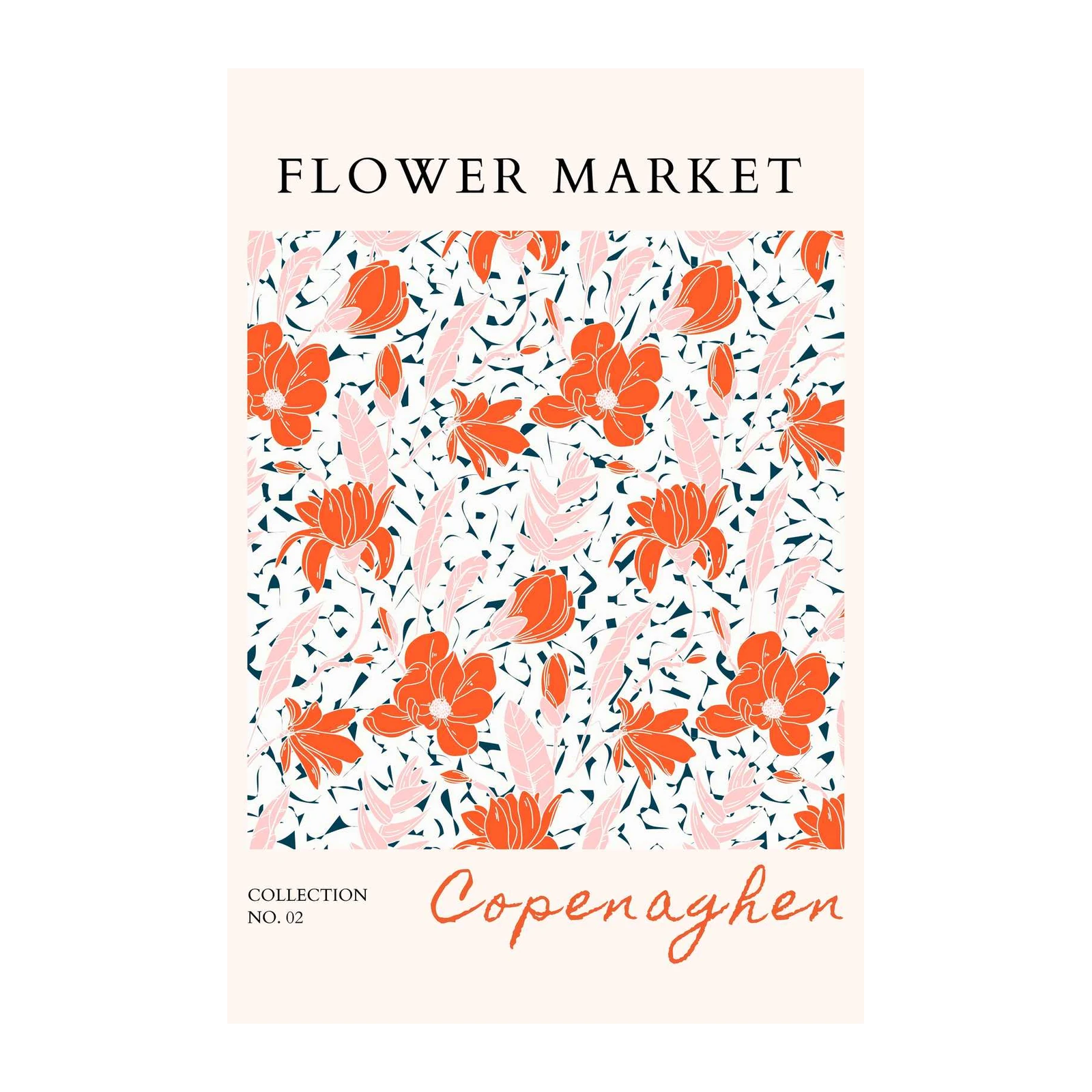 Vibrant Floral Market Copenhagen Wall Art