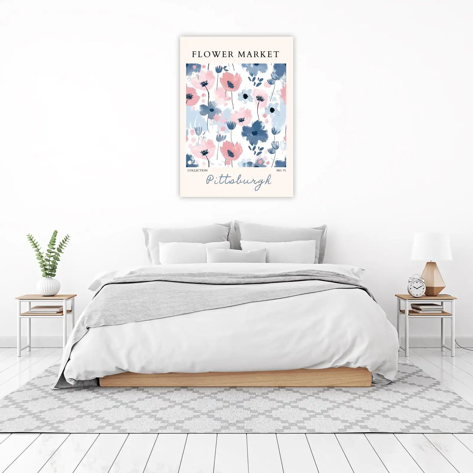 Modern Floral Art 'Pittsburgh' Wall Art