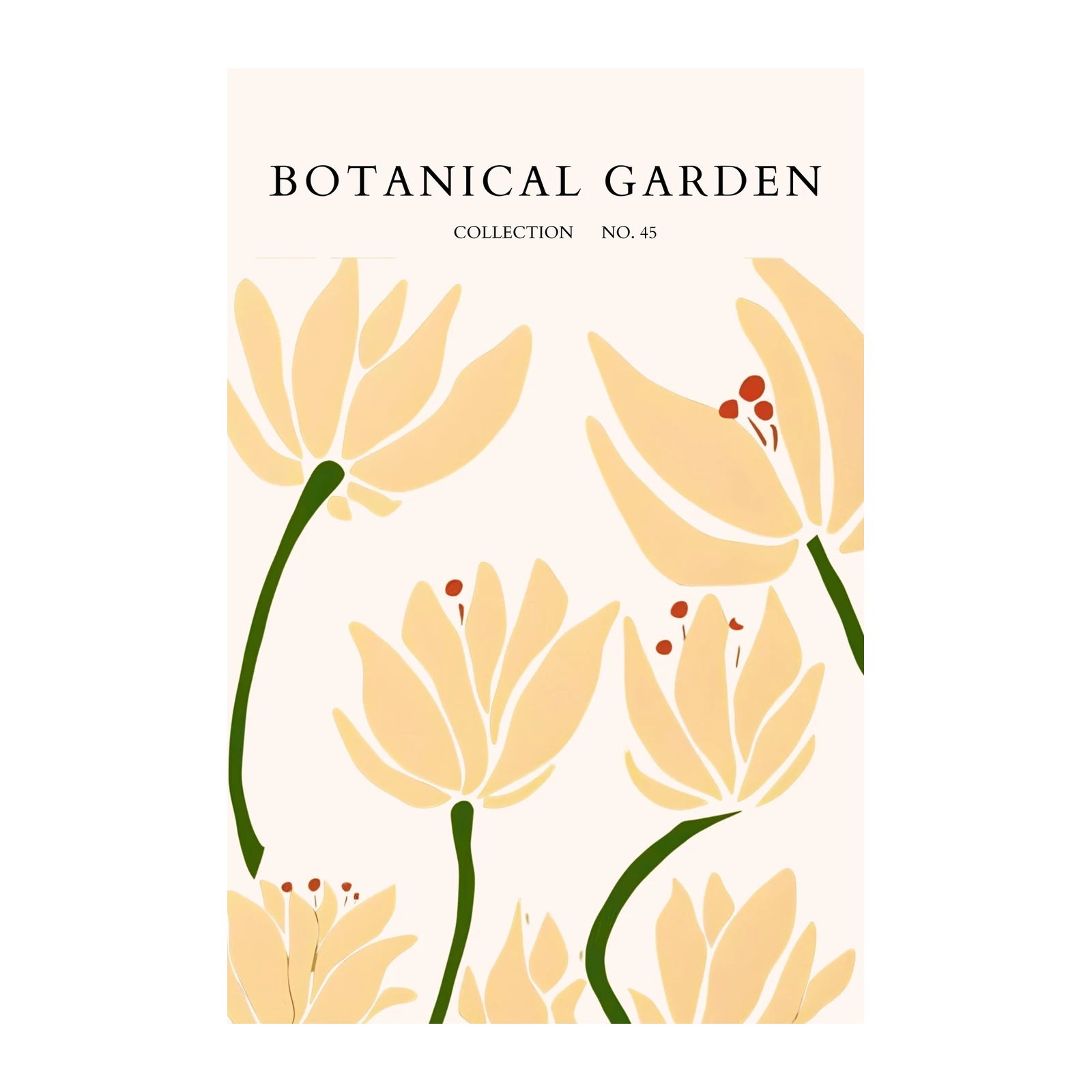 Soft Yellow Botanical Garden Wall Art