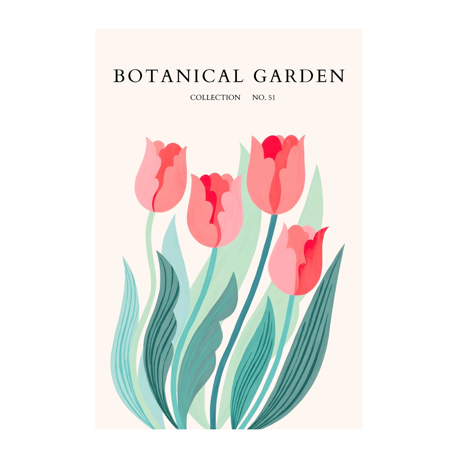 Botanical Garden Tulips Wall Art