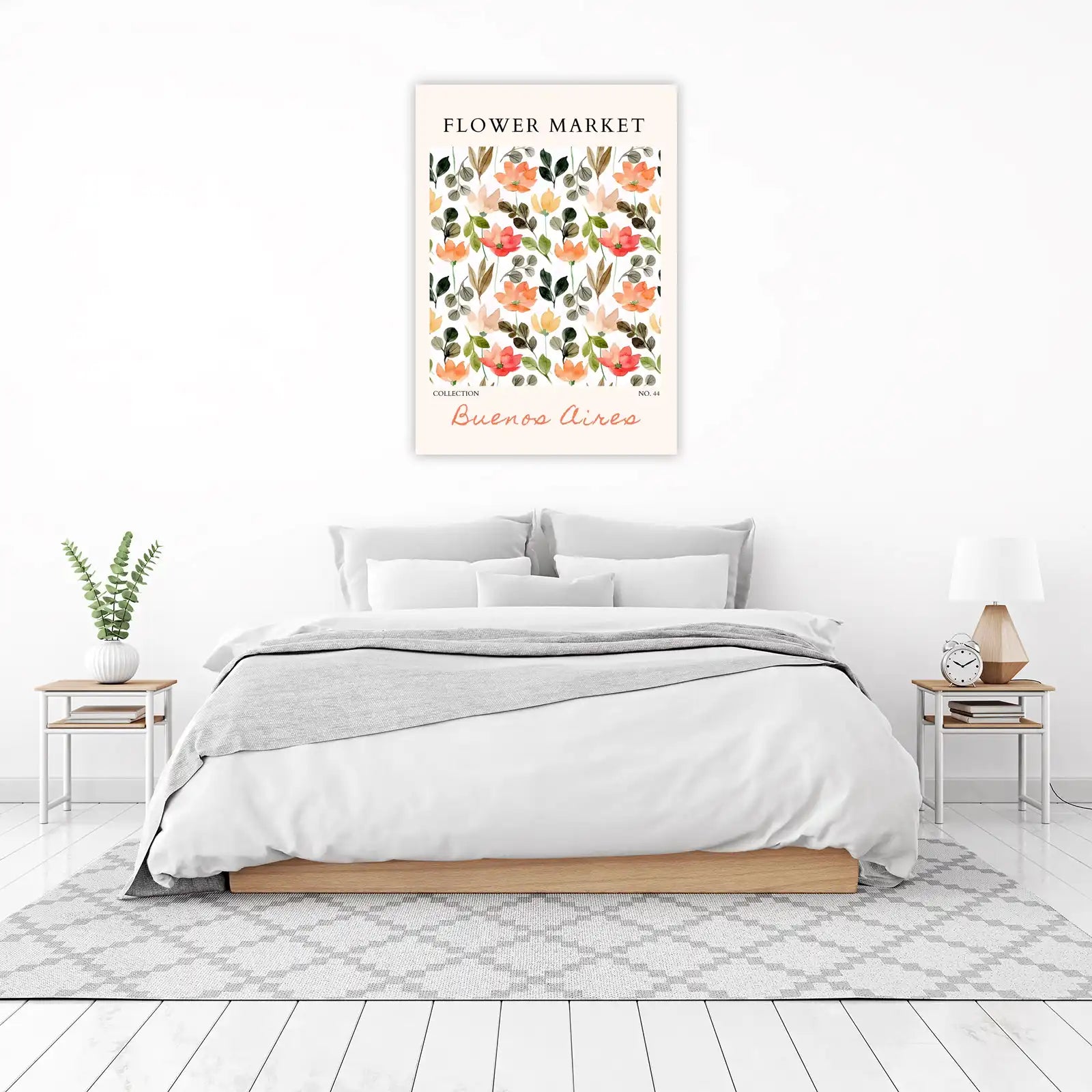 Watercolor Floral 'Buenos Aires' Wall Art