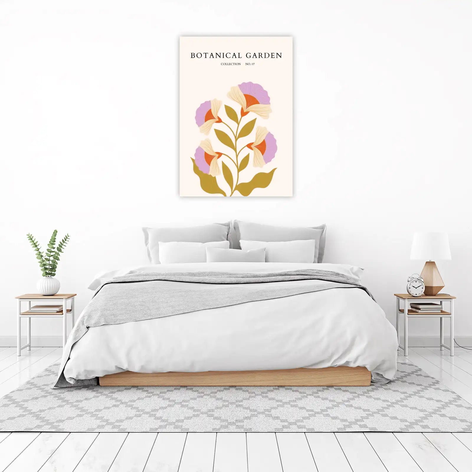 Mid-Century Floral Botanical Garden Wall Art