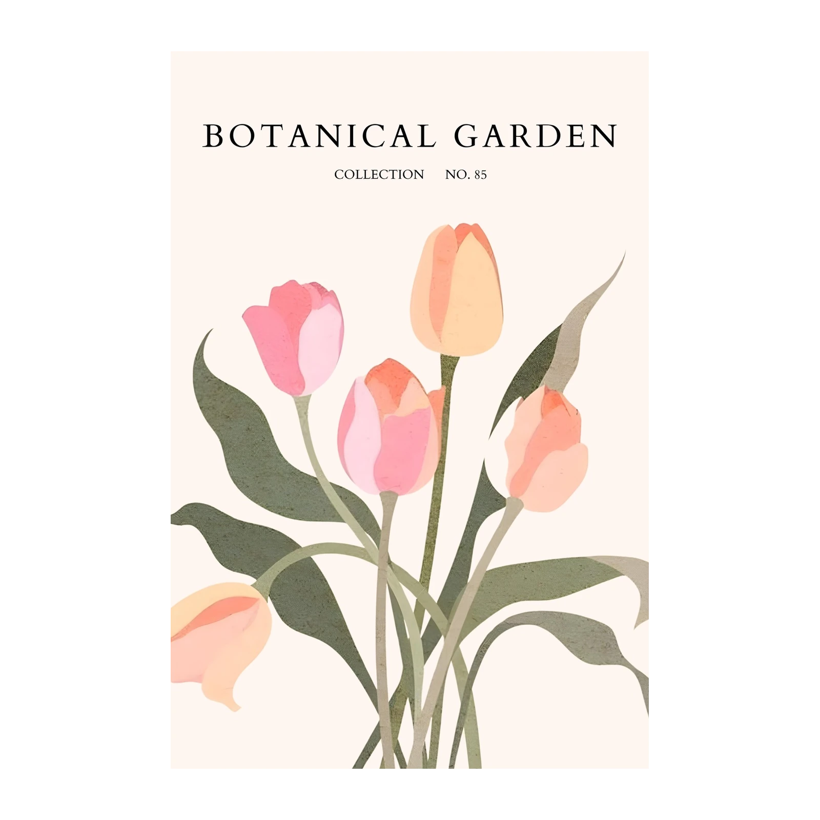Soft Pink Tulip Botanical Garden Wall Art