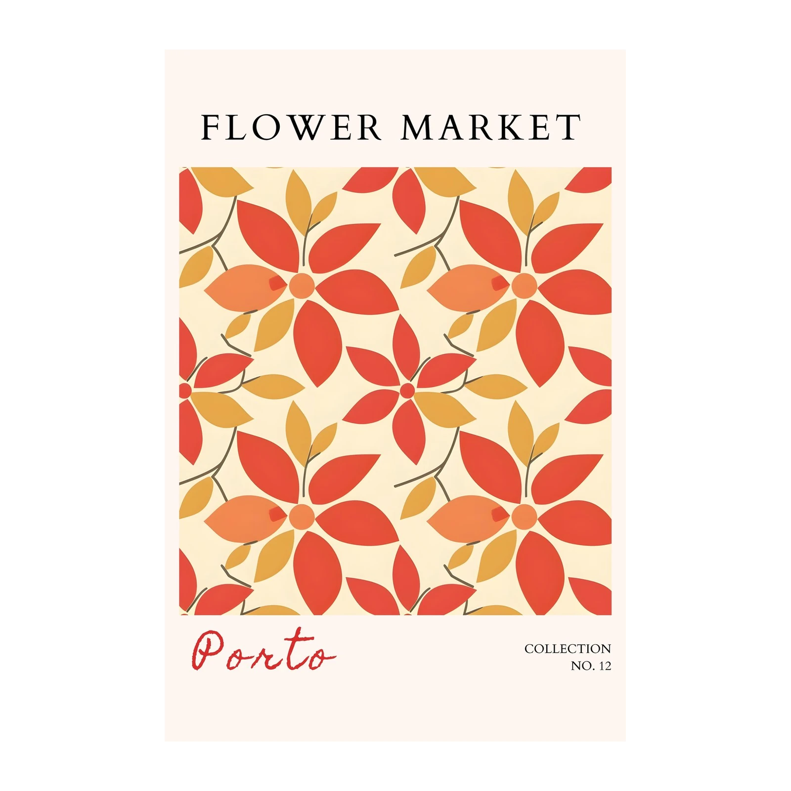 Vintage Flower Market Porto Wall Art