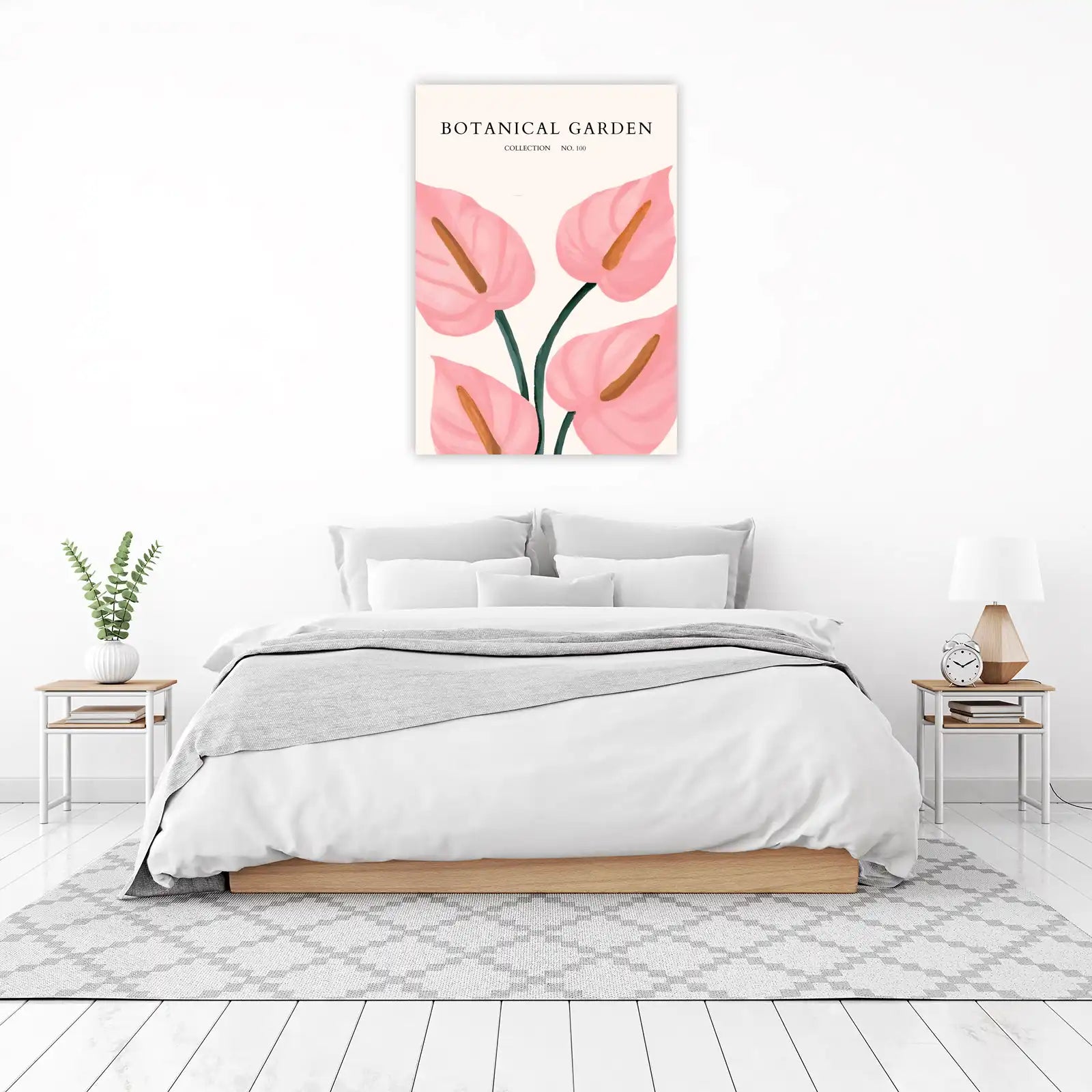 Pink Anthurium Botanical Art Wall Art
