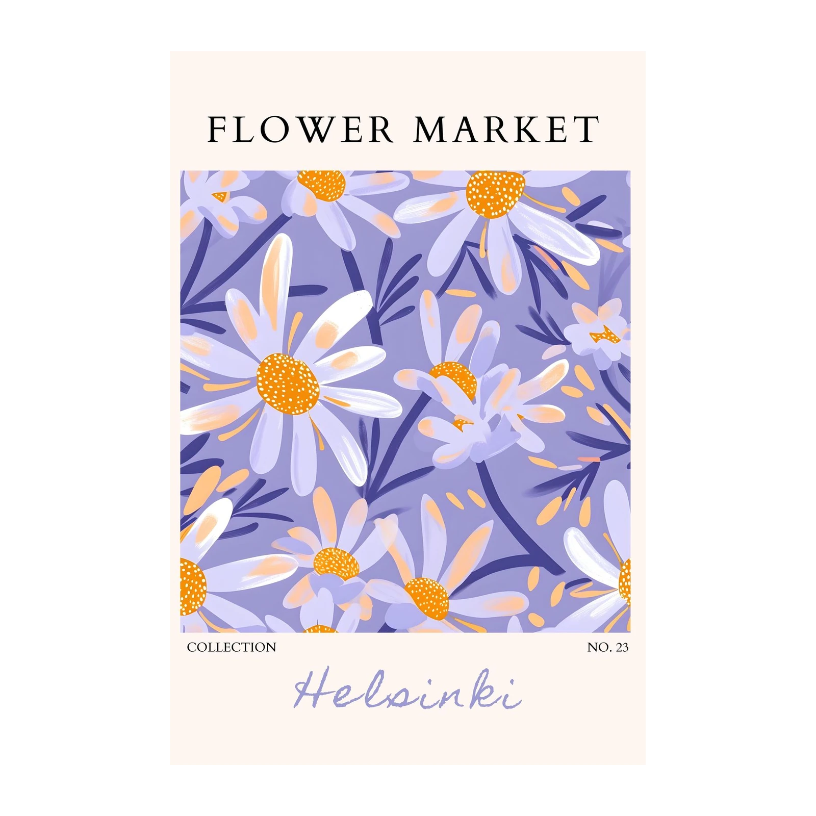 Modern Floral Daisy Helsinki Wall Art