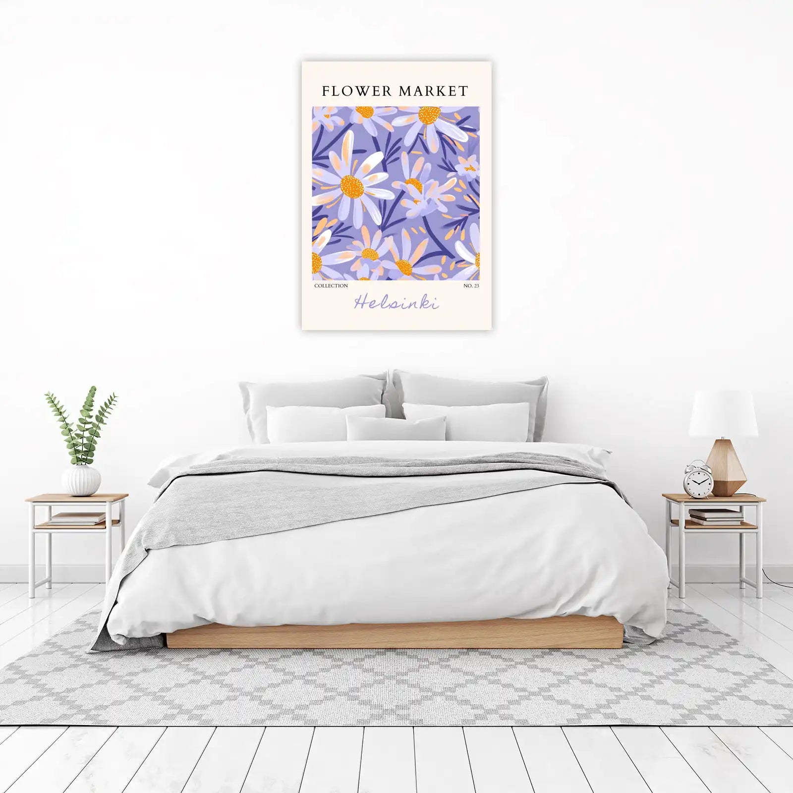 Modern Floral Daisy Helsinki Wall Art
