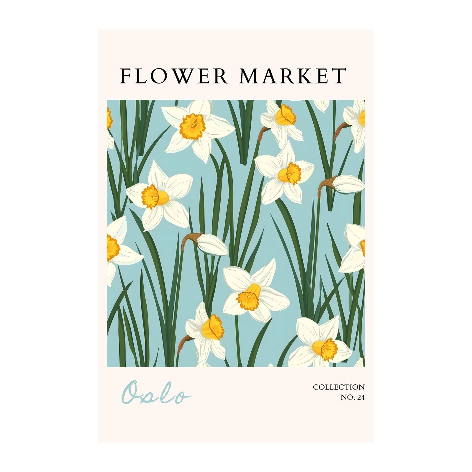 Daffodil Flower Market Wall Art