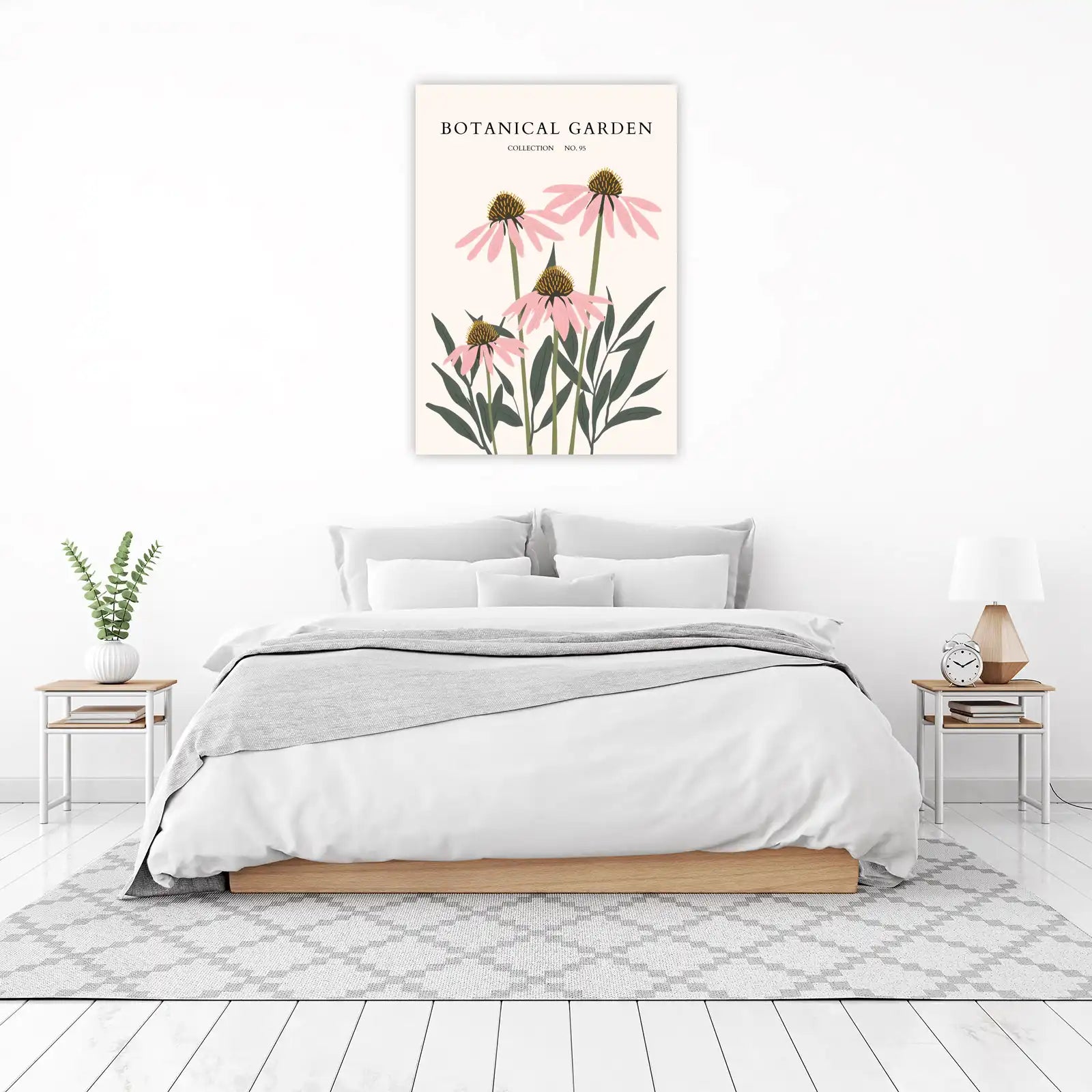 Pink Echinacea Botanical Garden Wall Art