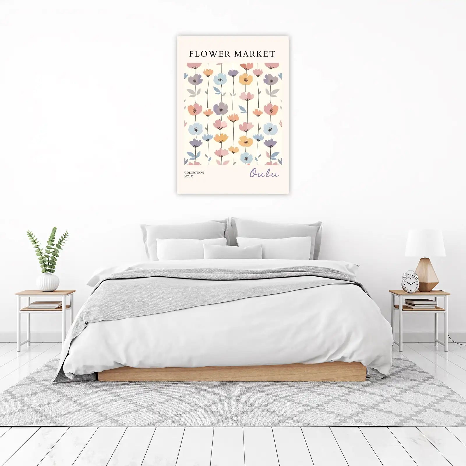 Floral Meadow Abstract Flowers Wall Art