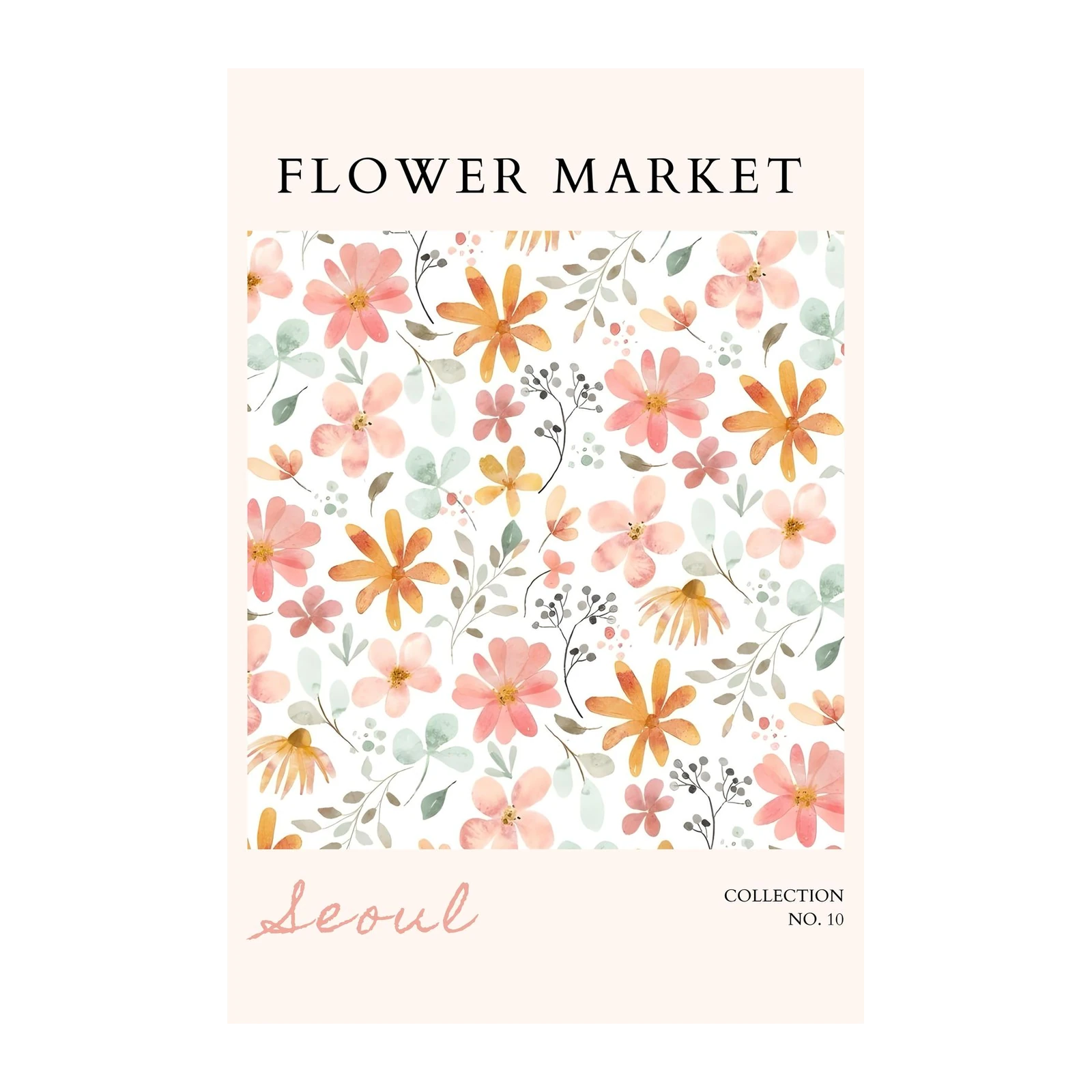 Blooming Seoul Floral Market Wall Art