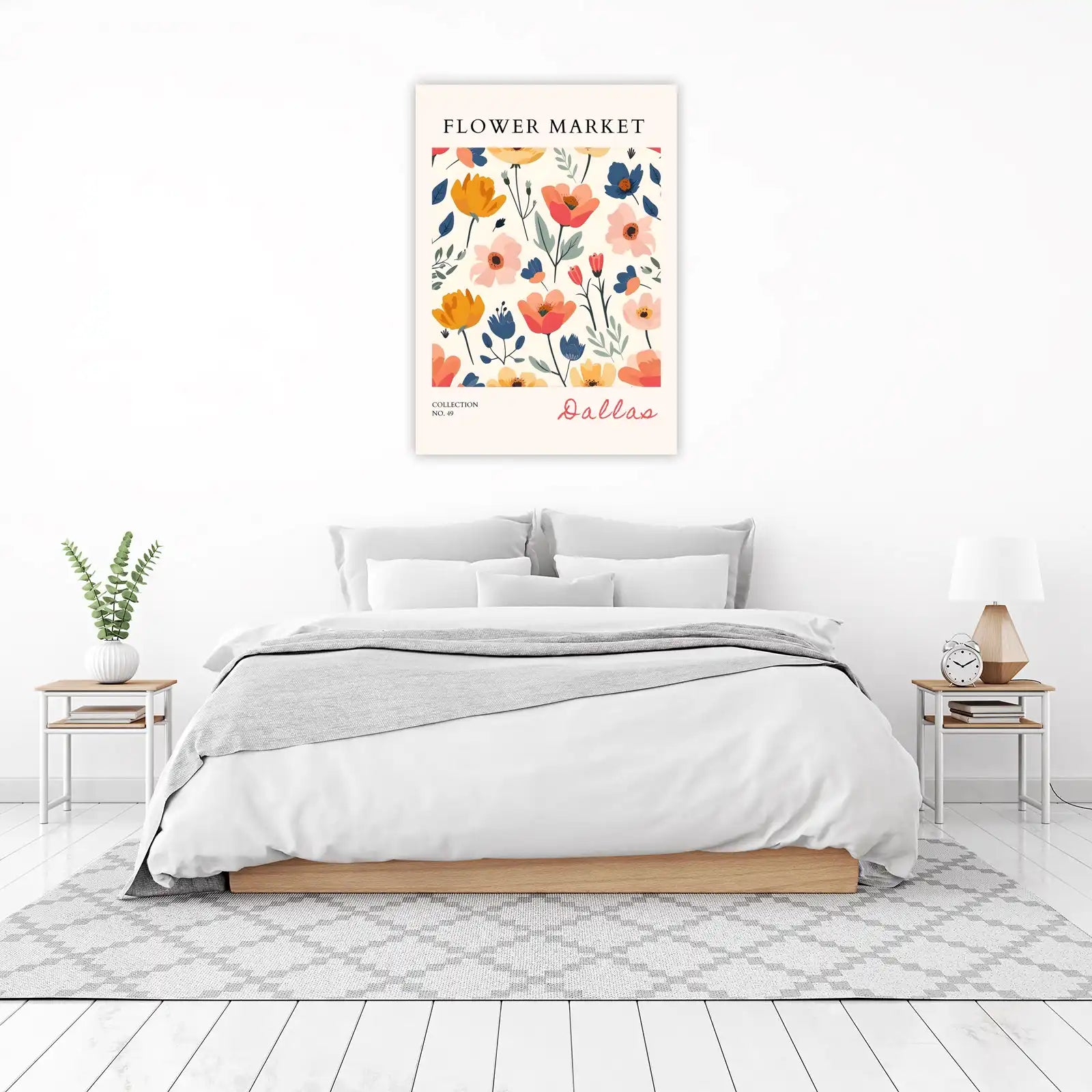 Vibrant Floral Market Dallas Wall Art