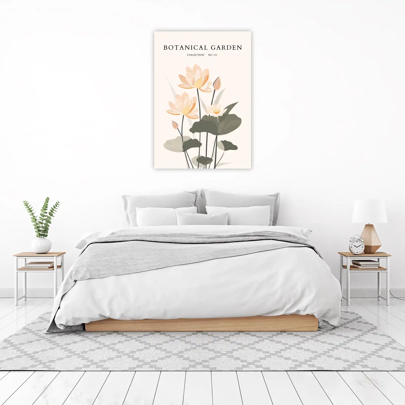 Serene Lotus Botanical Garden Wall Art