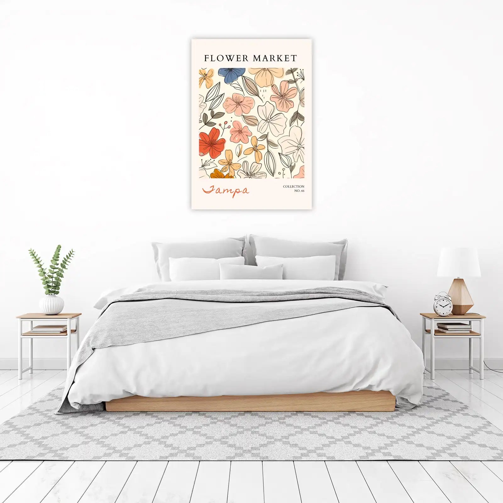 Vintage Flower Market Botanical Art Wall Art