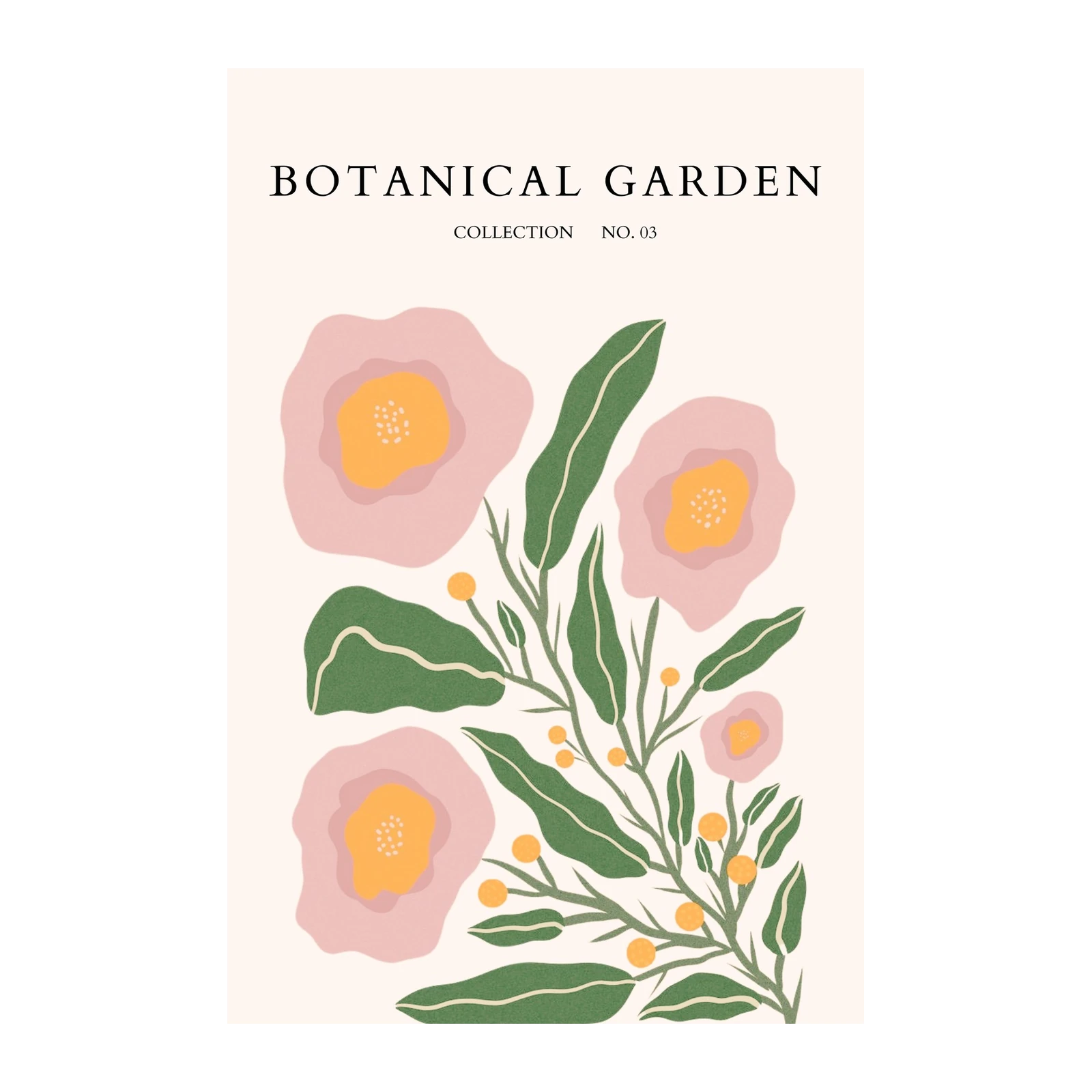 Pink Floral Botanical Garden Wall Art