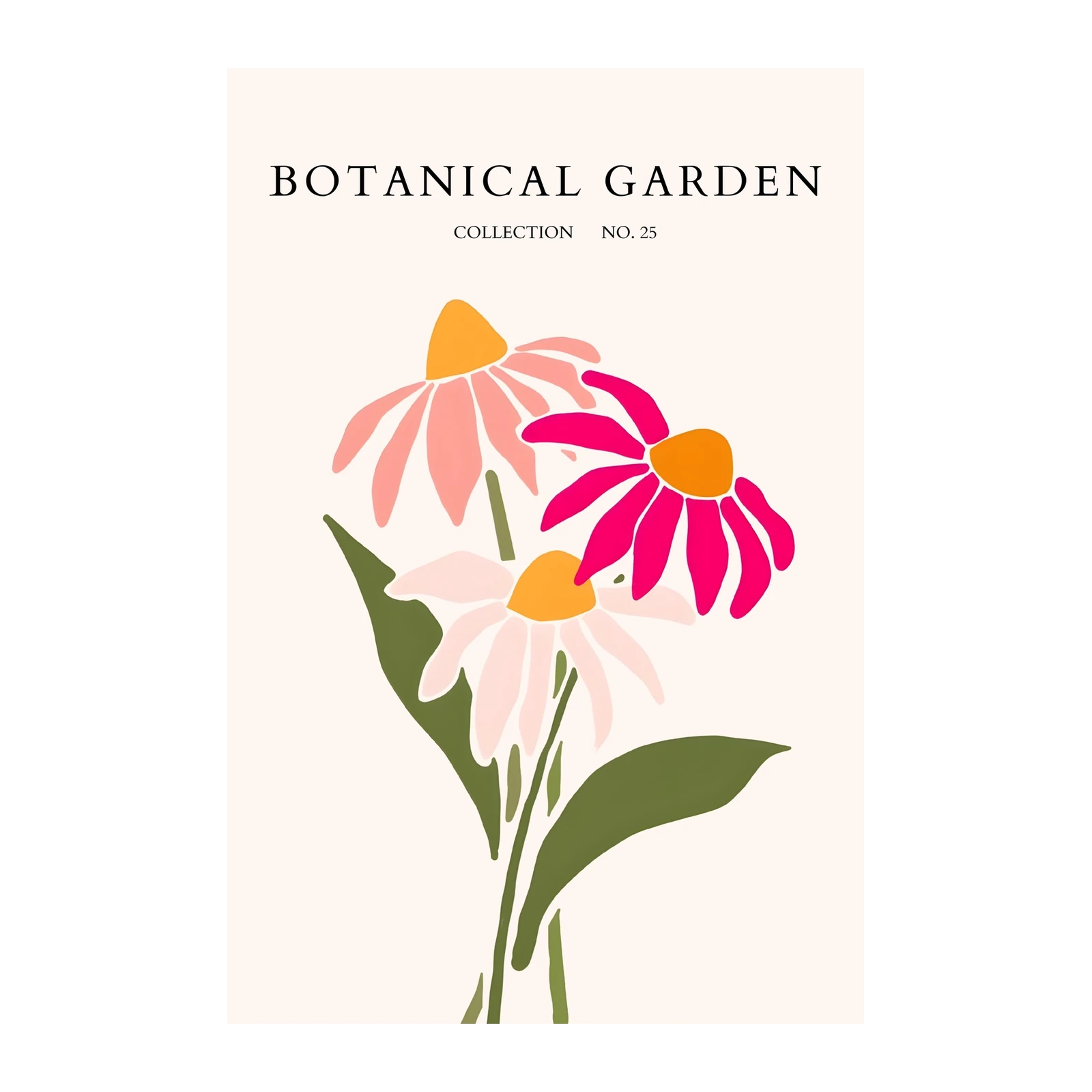 Vibrant Botanical Garden Flowers Wall Art