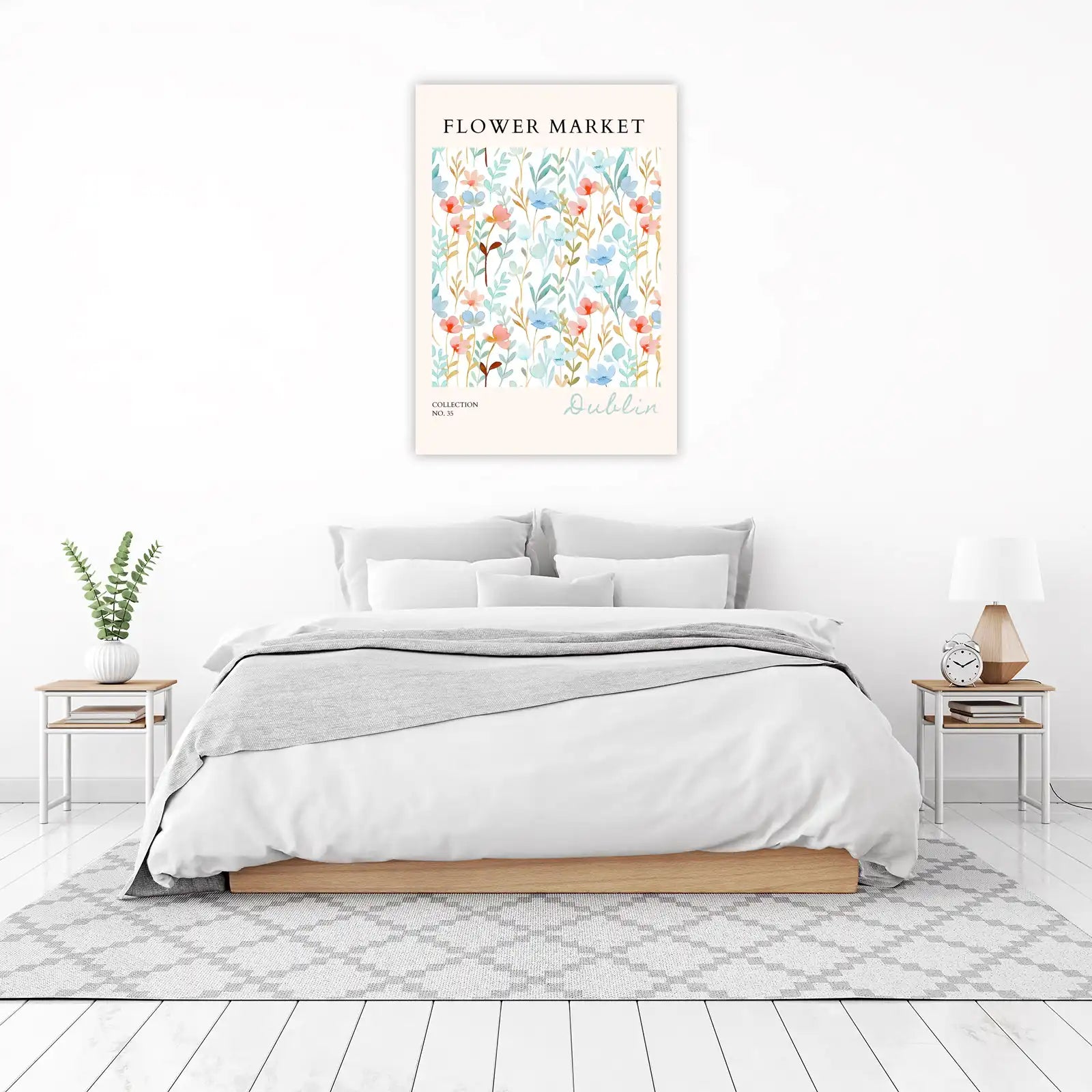 Watercolor Garden Floral 'Dublin' Wall Art
