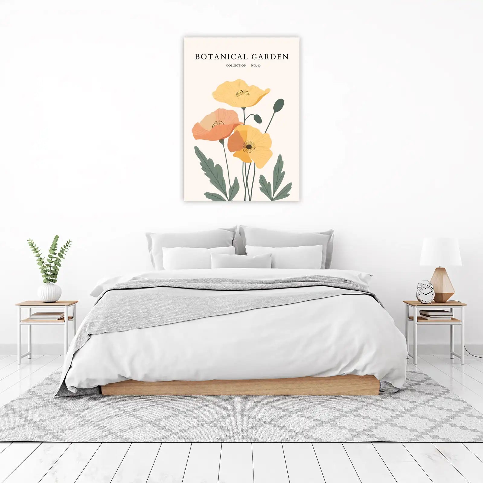 Botanical Garden Poppies Wall Art - Floral Wall Art