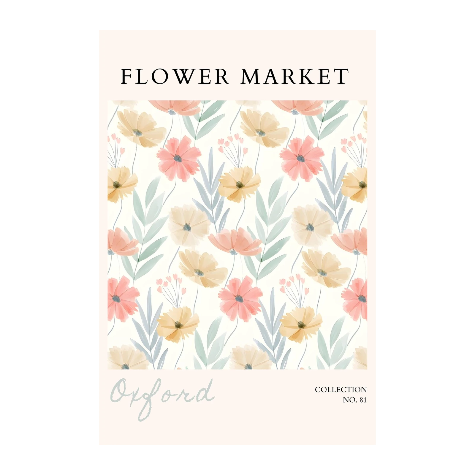 Floral Meadow Watercolor Wall Art | Oxford Collection