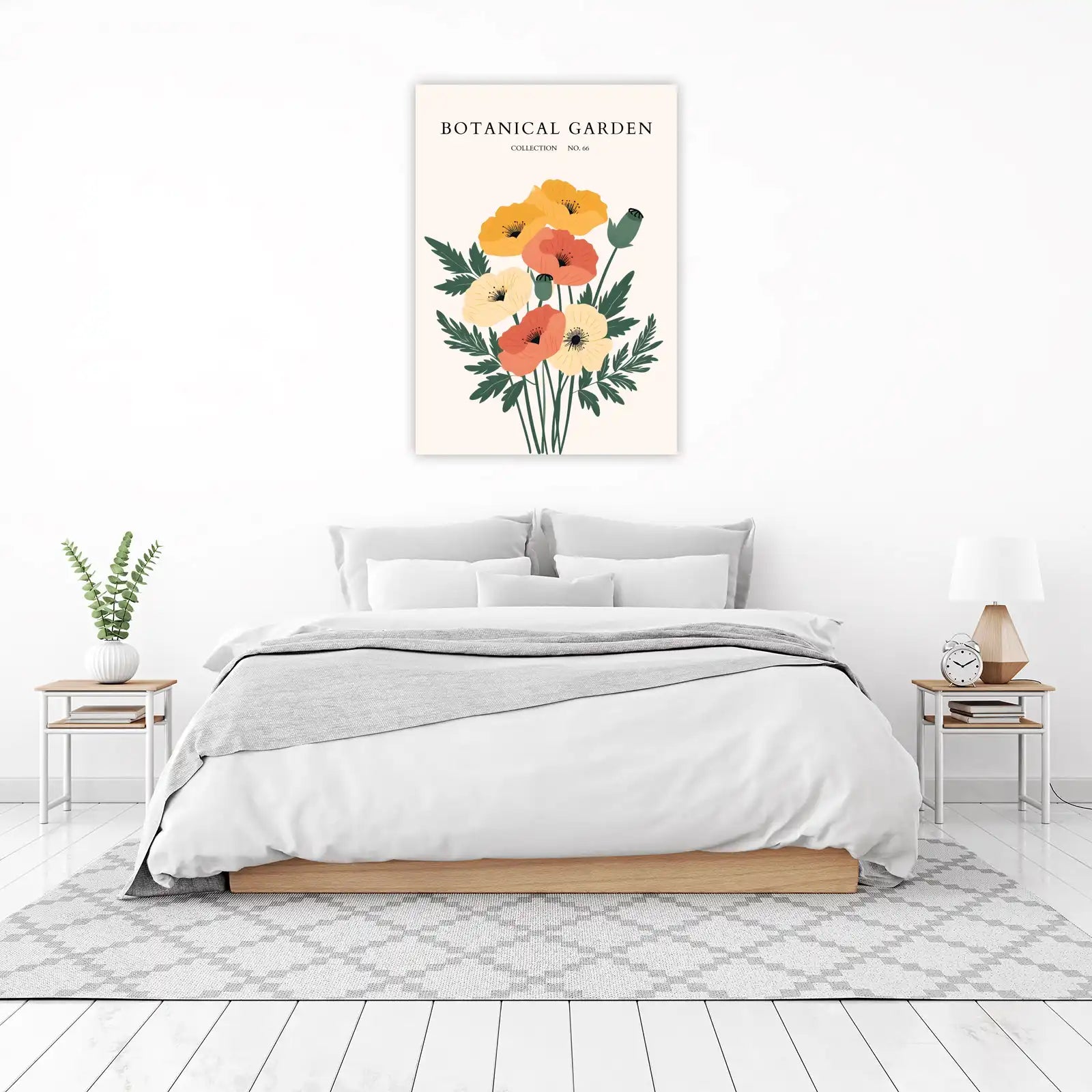 Vibrant Poppy Botanical Garden Wall Art