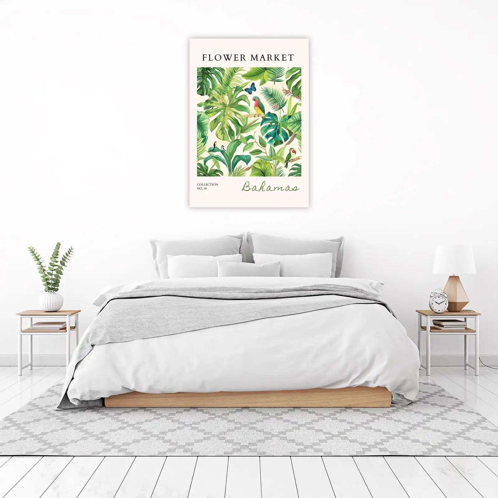 Tropical Paradise Parrot & Botanical Wall Art