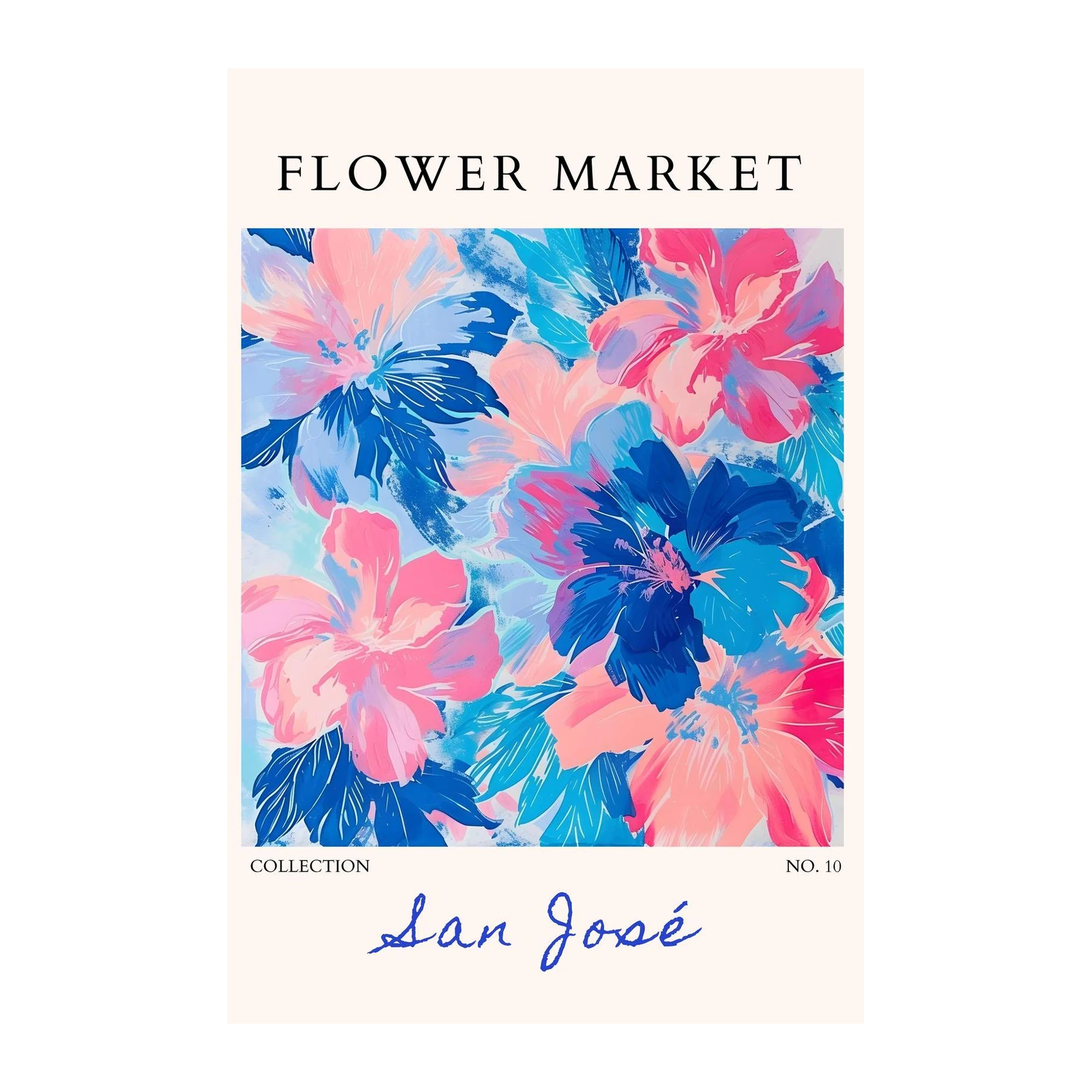 Vibrant Floral Market Wall Art