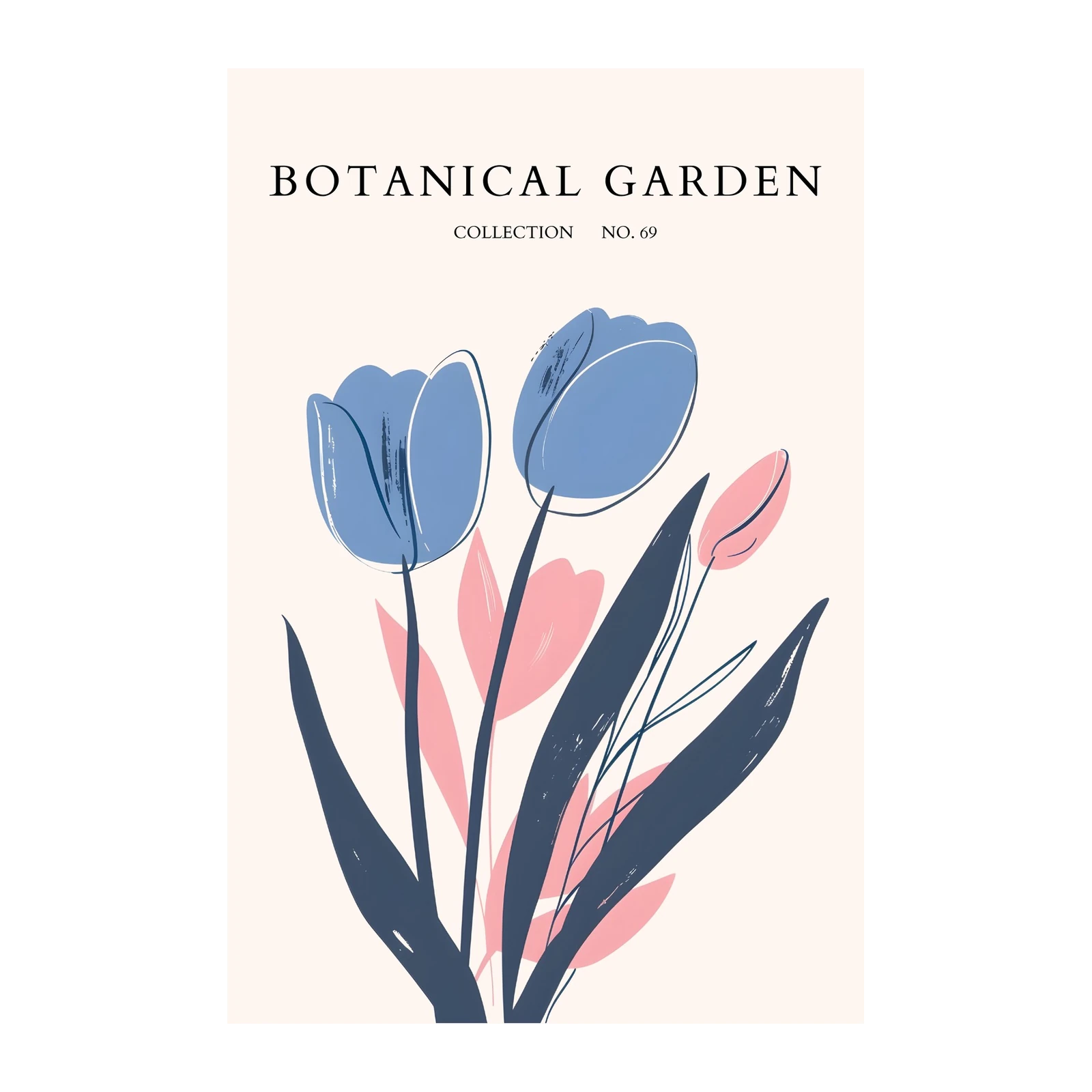 Minimalist Floral Tulips Wall Art