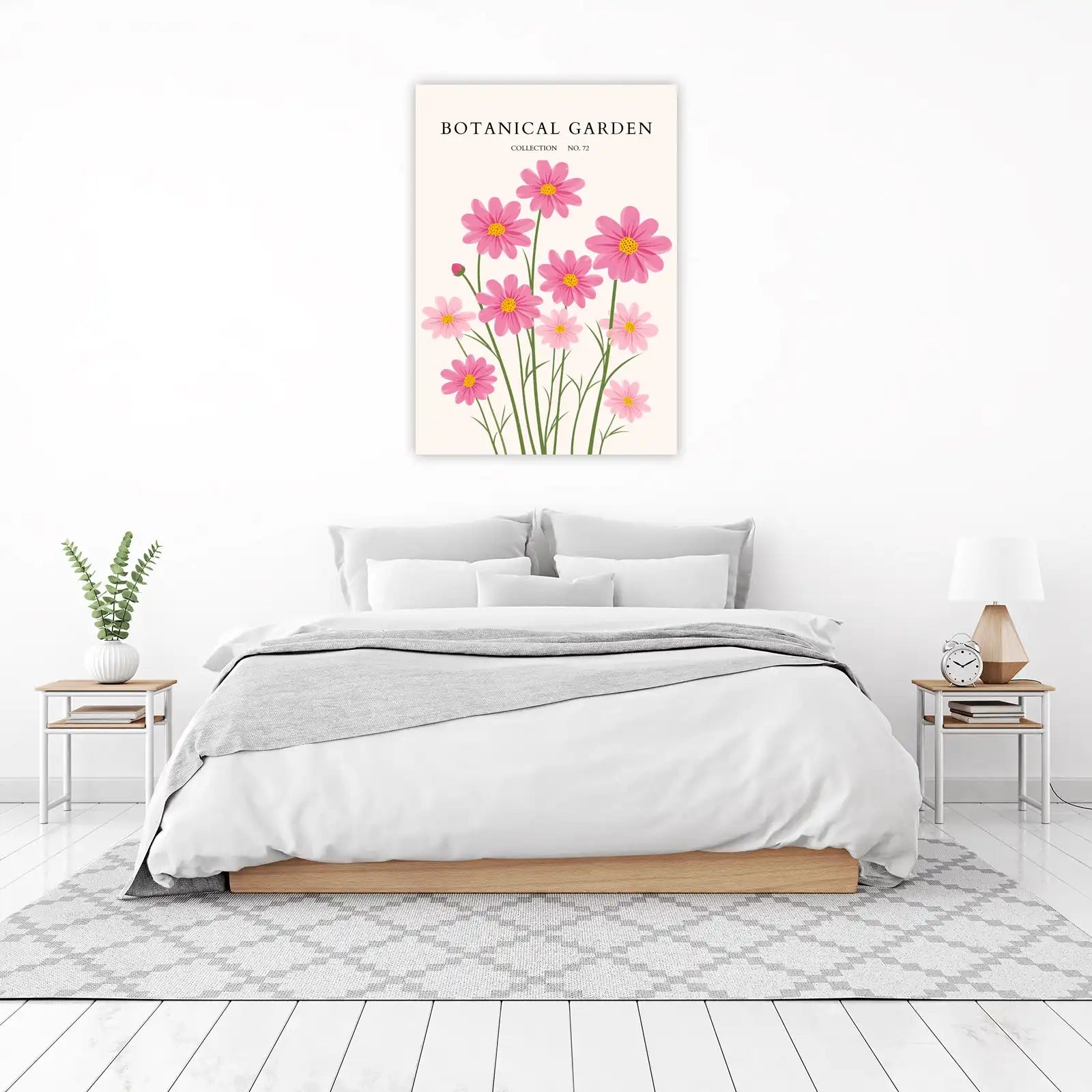 Pink Floral Botanical Garden Wall Art
