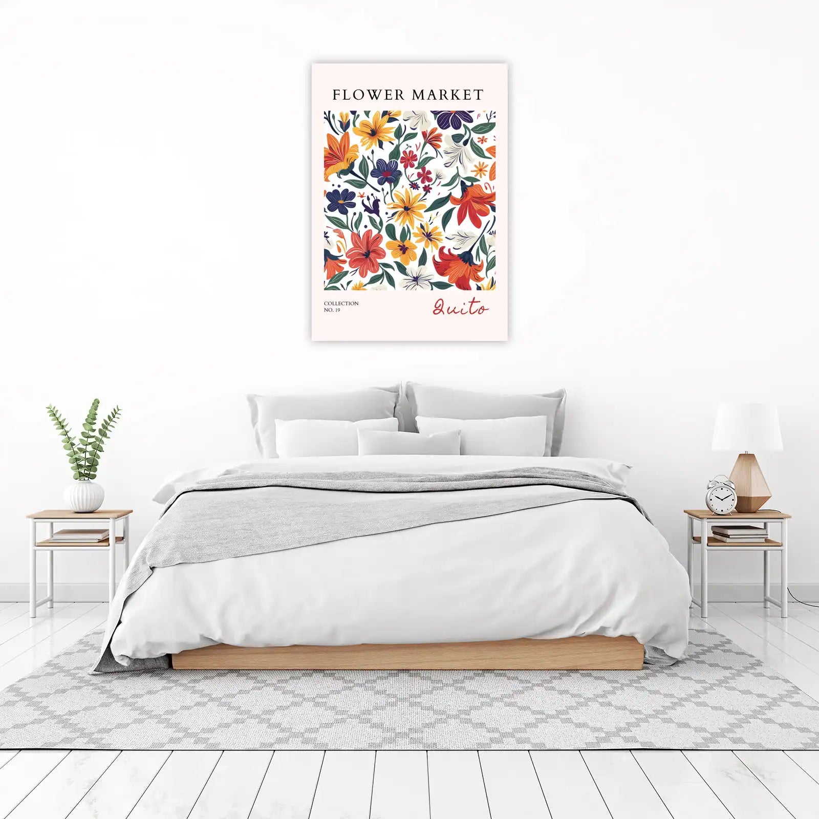 Vibrant Floral Market "Quito" Wall Art