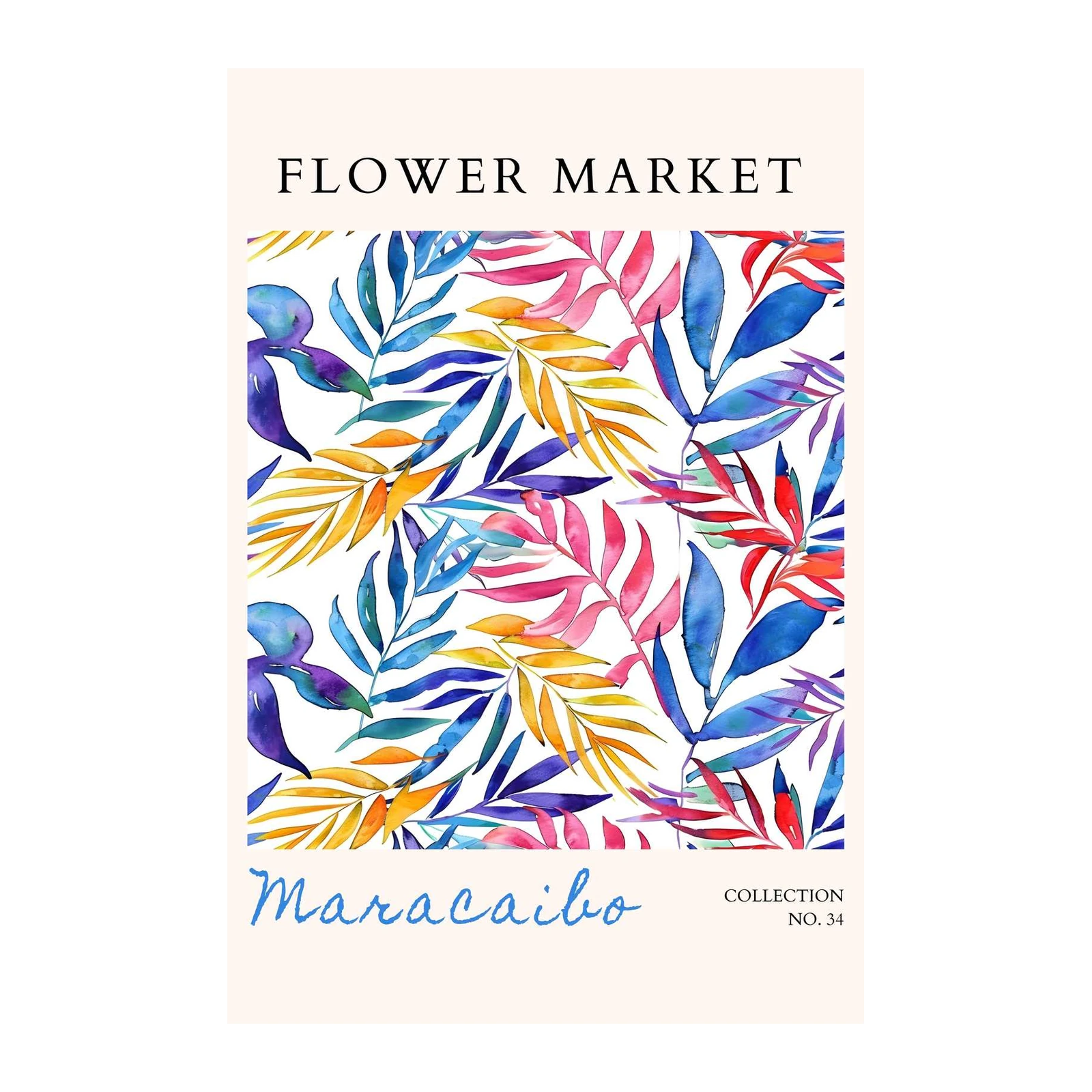 Maracaibo Tropical Leaves Wall Art
