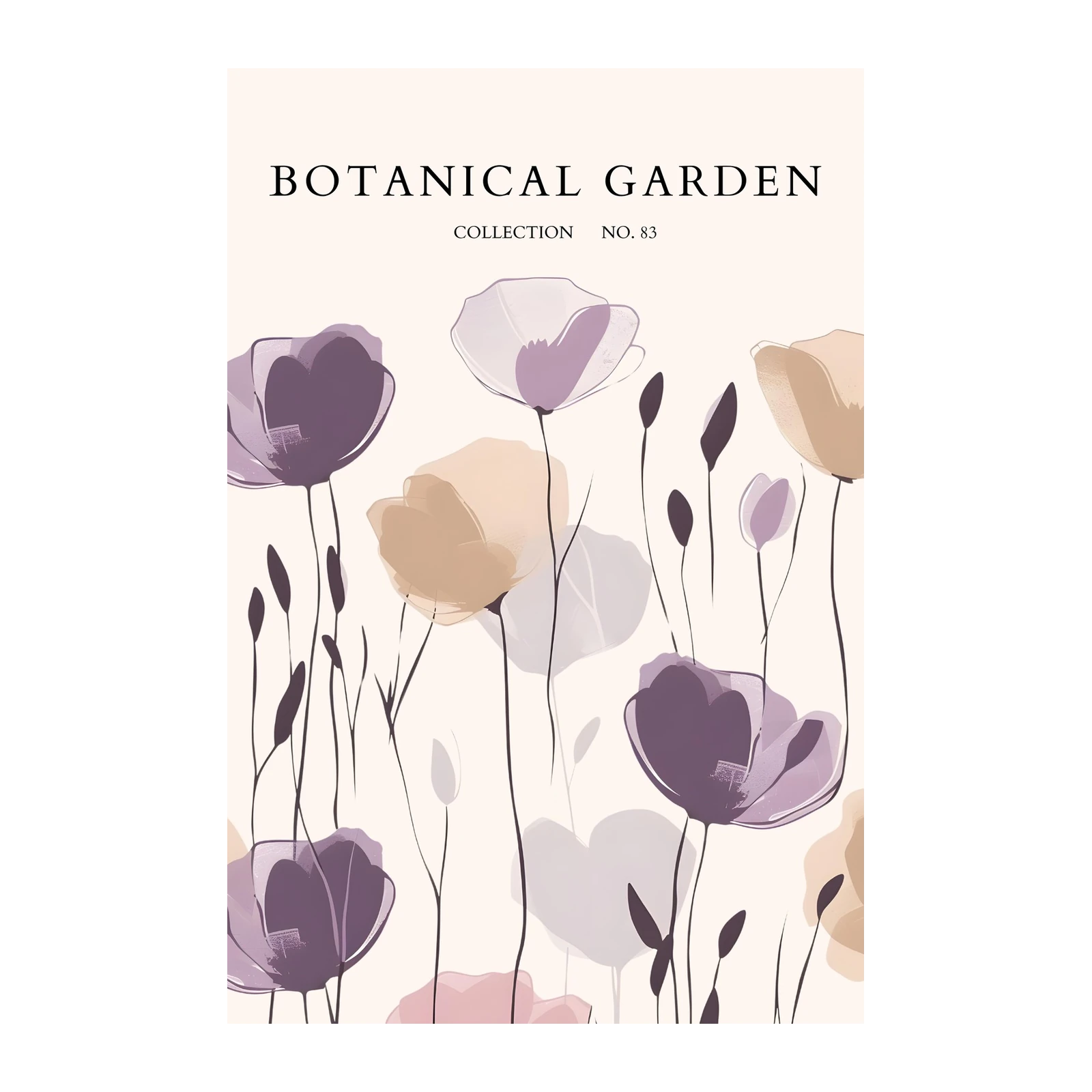 Abstract Floral Botanical Garden Wall Art