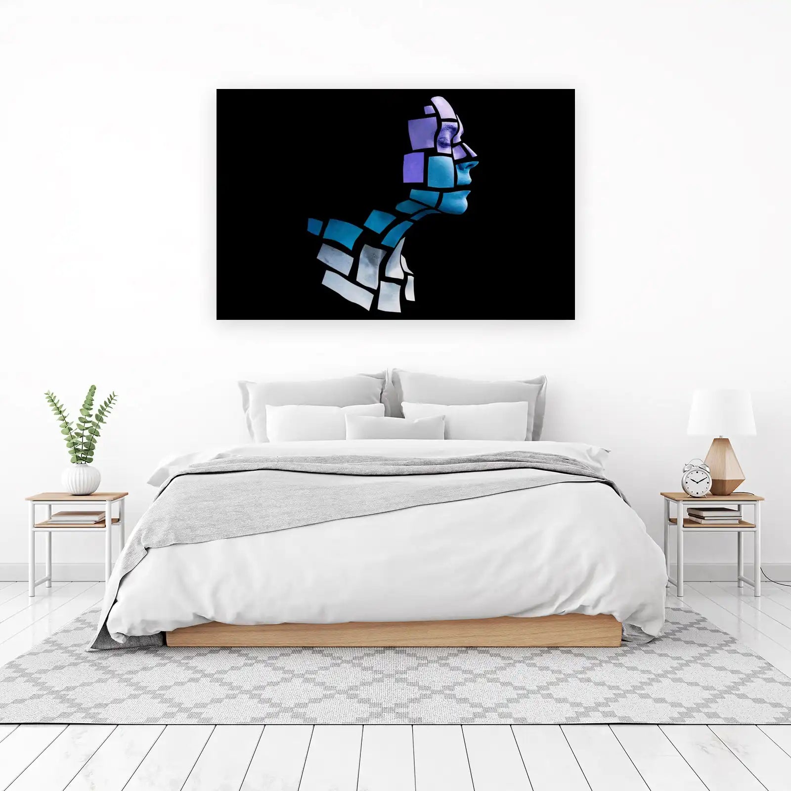Abstract Mosaic Face Wall Art