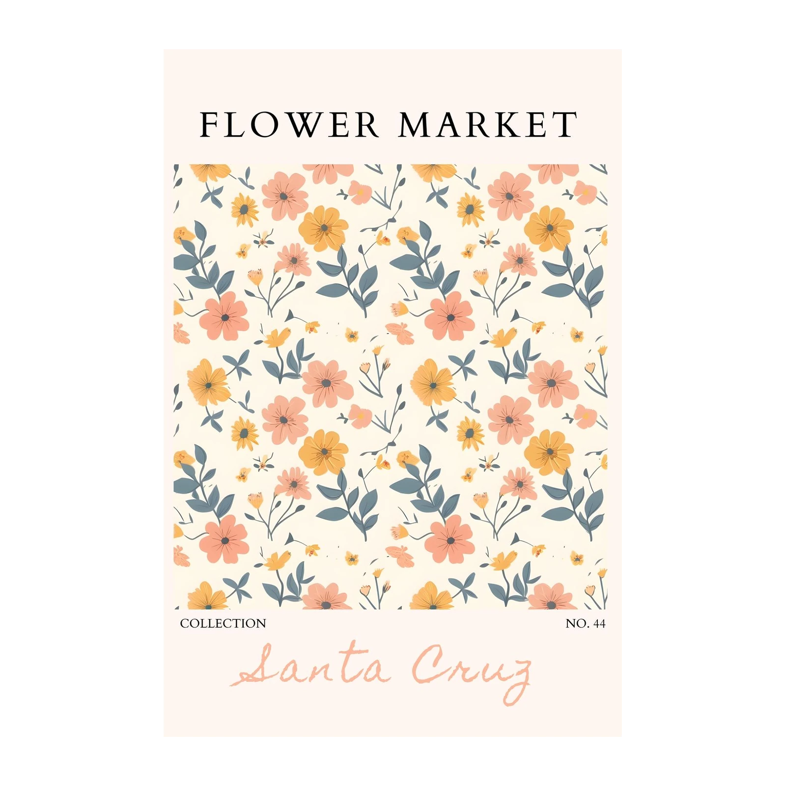Vintage Floral Market "Santa Cruz" Wall Art