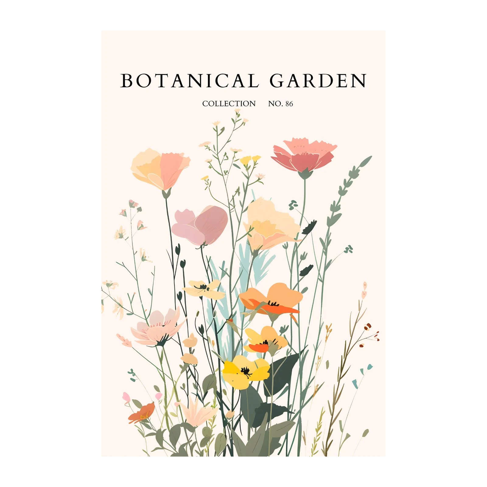 Botanical Garden Floral Art Wall Art