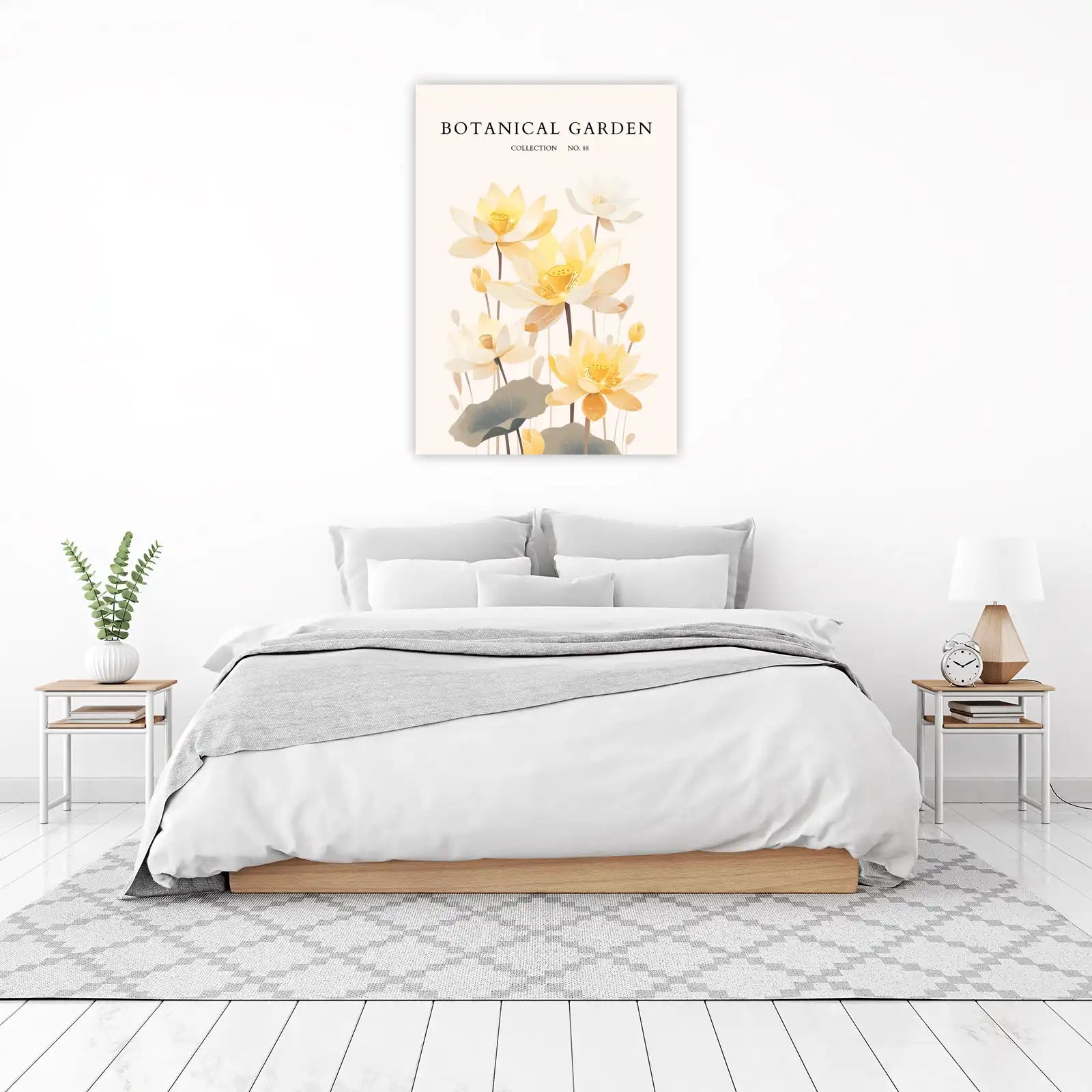 Serene Yellow Lotus Garden Wall Art