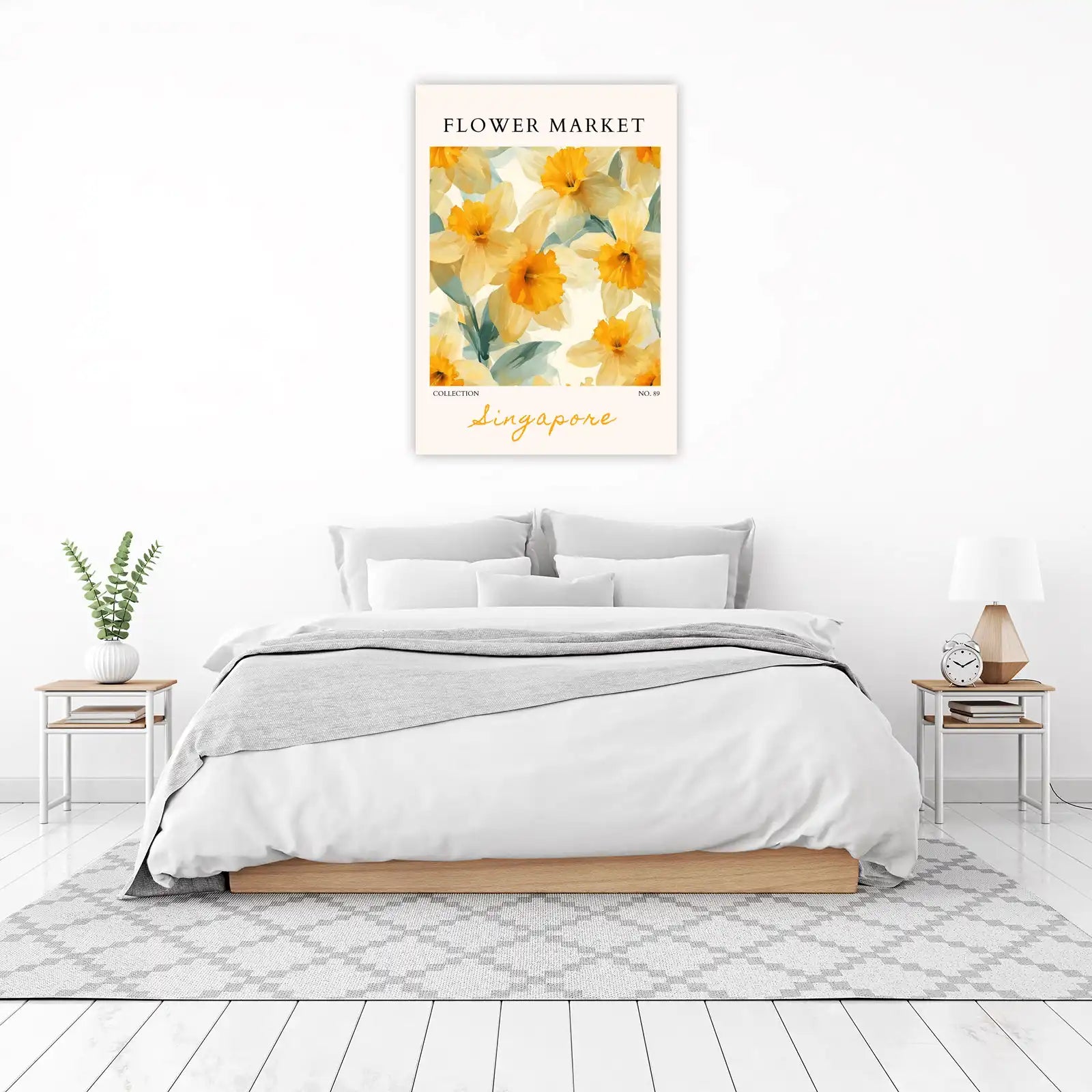 Vibrant Daffodil Market Floral Wall Art