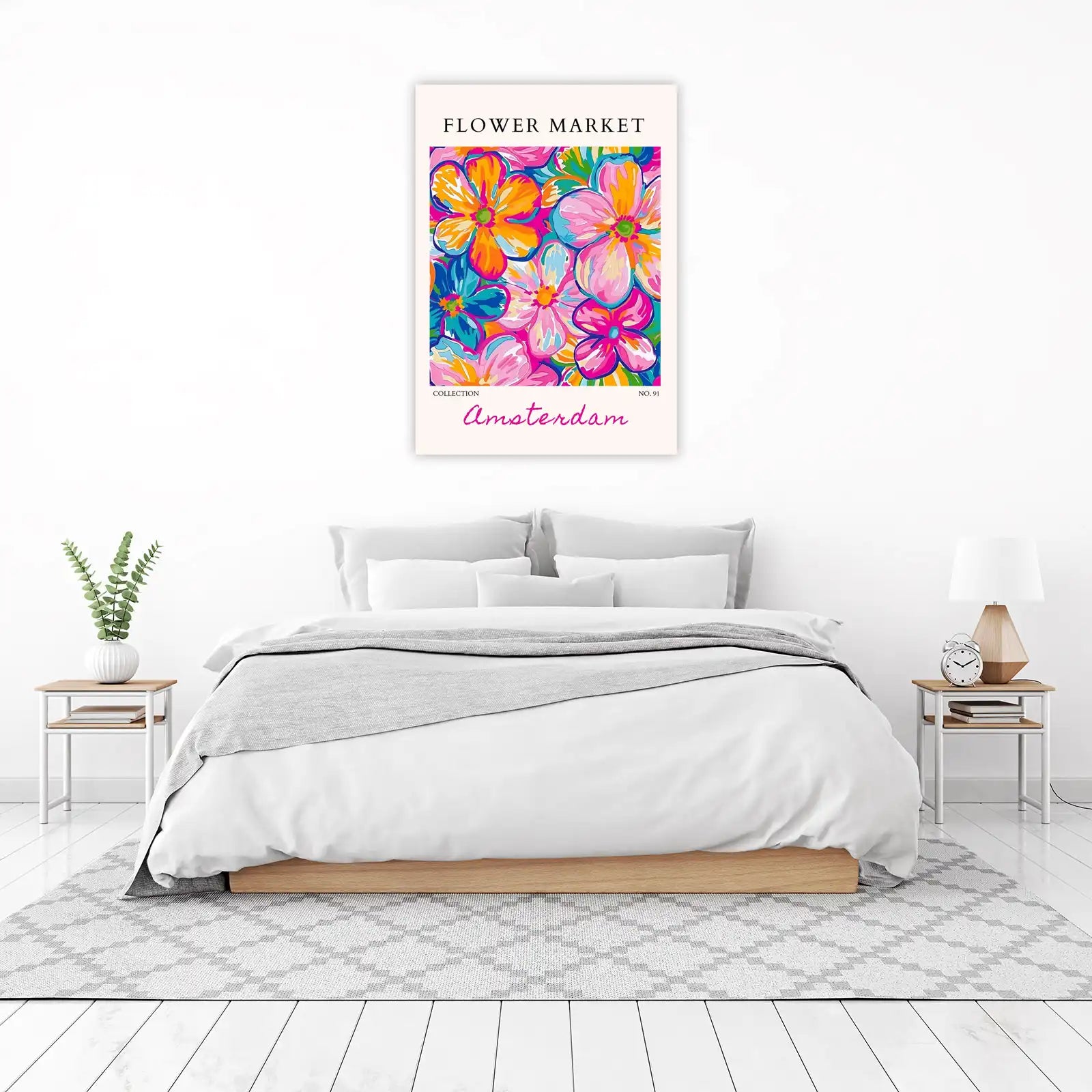 Vibrant Floral Amsterdam Wall Art
