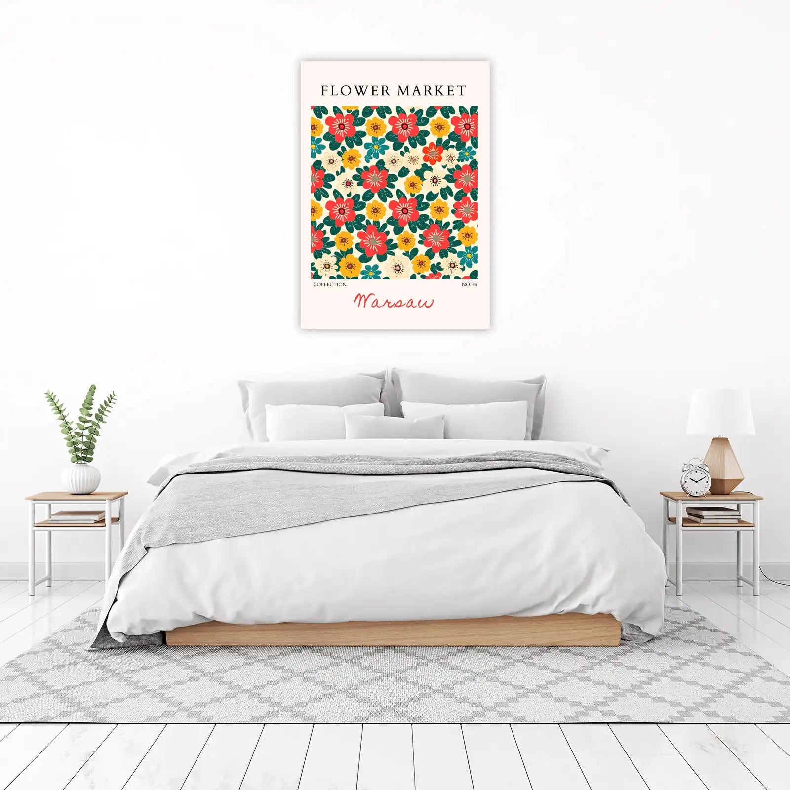 Retro Floral Market Wall Art