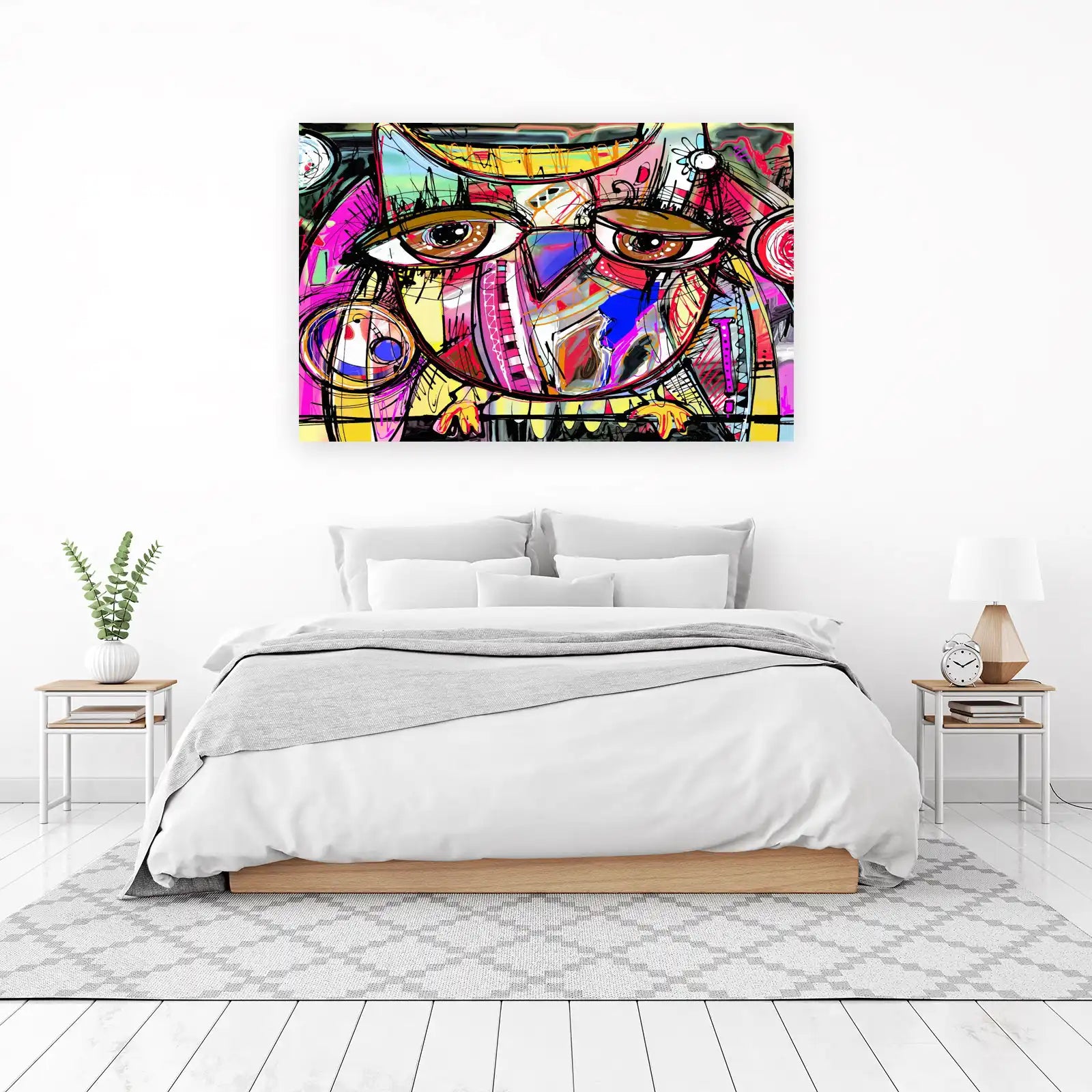 Vibrant Abstract Owl Pop Art Wall Art
