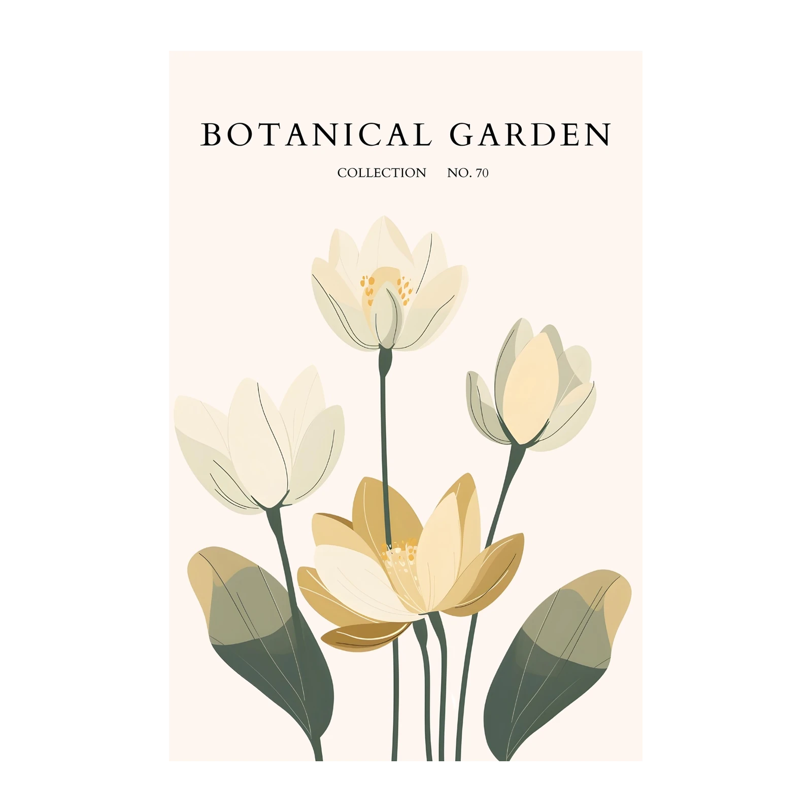 Serene Botanical Garden Lotus Wall Art