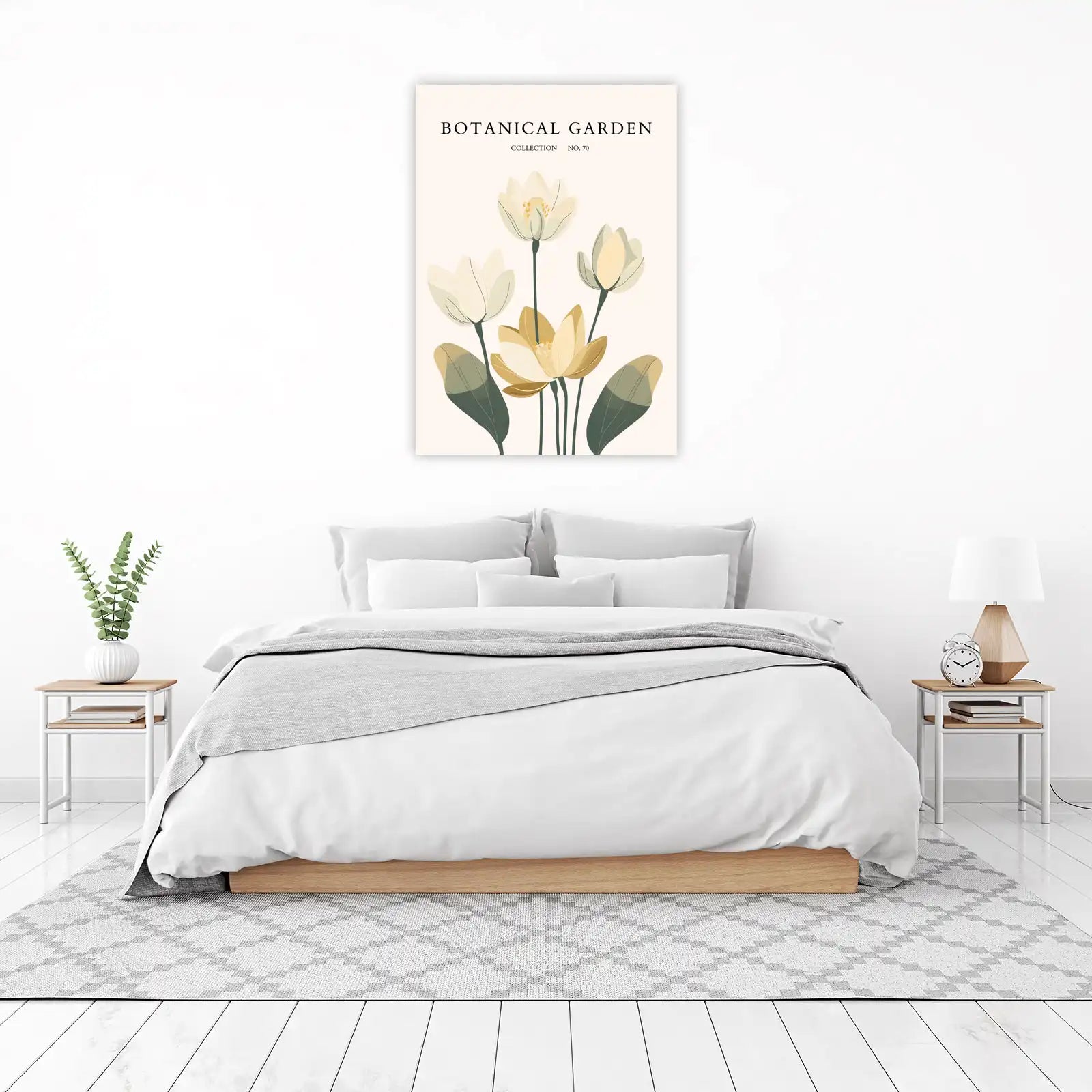 Serene Botanical Garden Lotus Wall Art