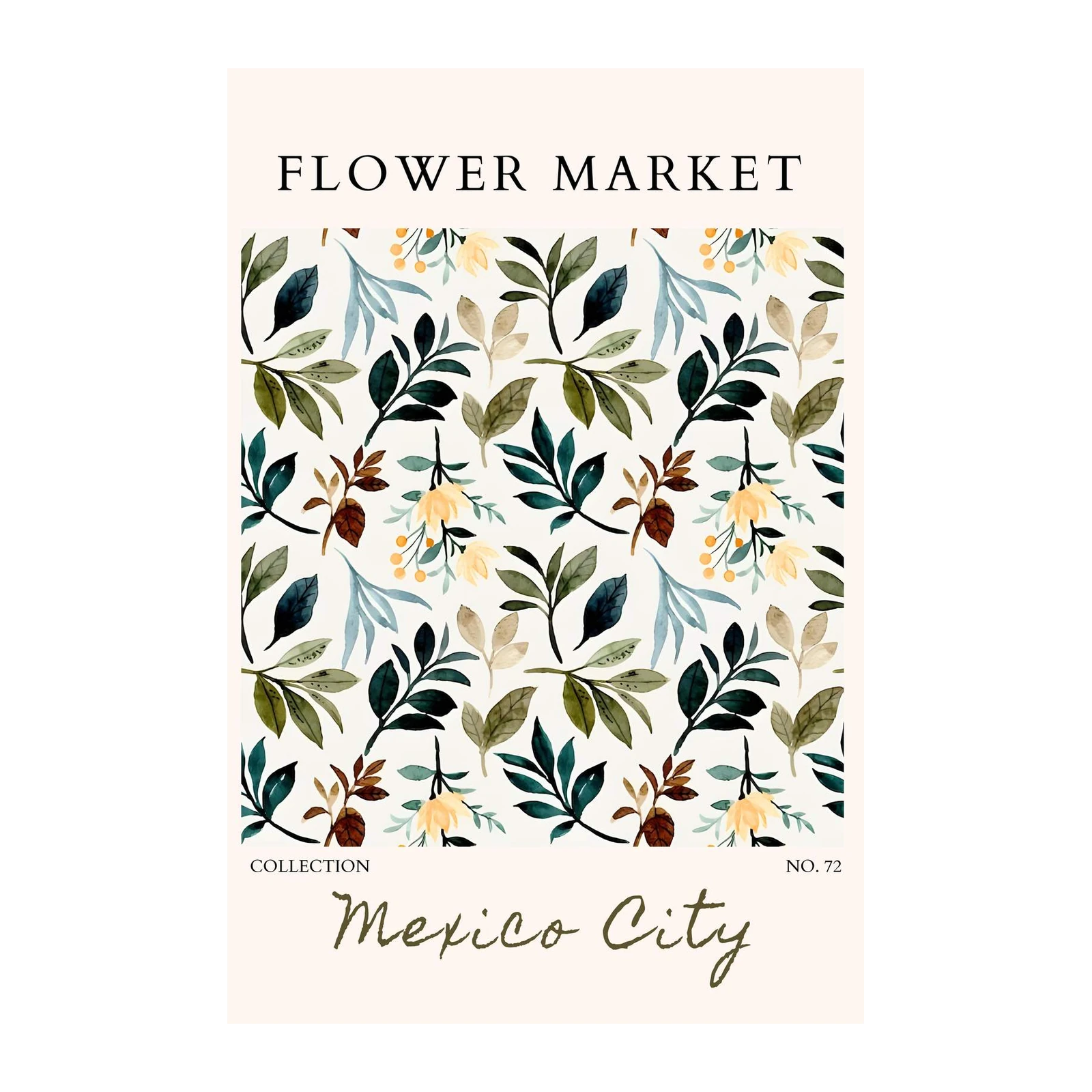 Botanical Bloom "Flower Market" Wall Art
