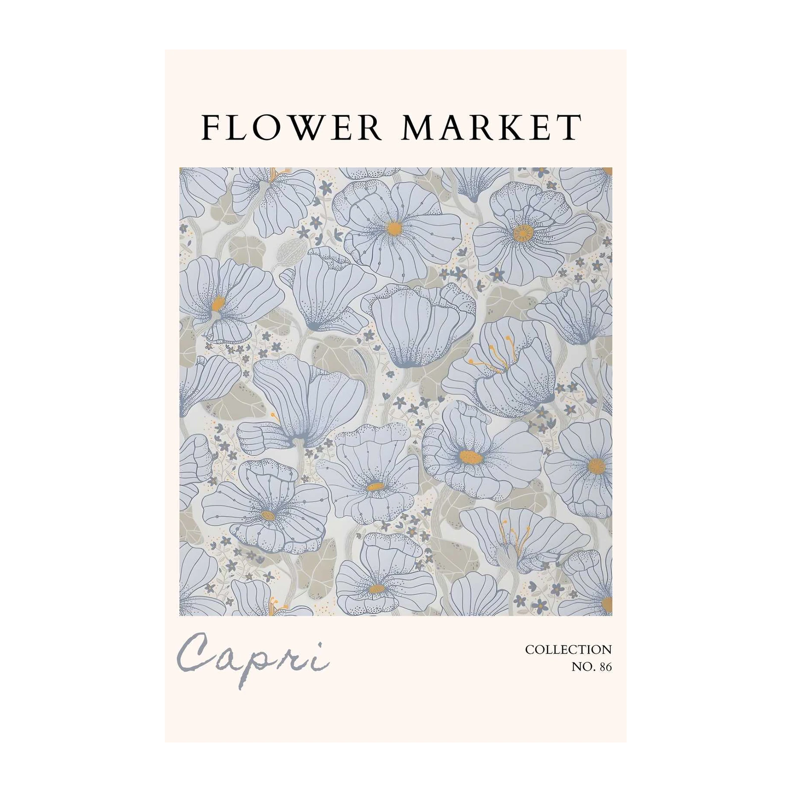 Serene Poppy 'Capri' Floral Wall Art