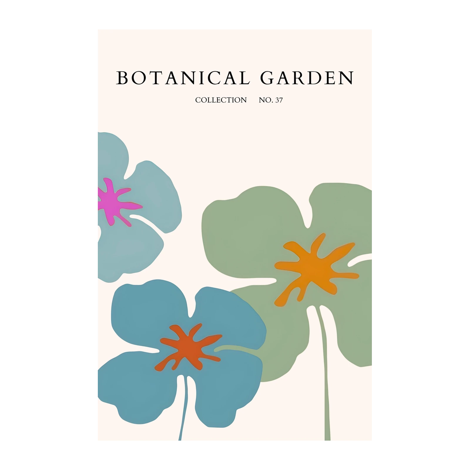 Abstract Botanical Floral Wall Art