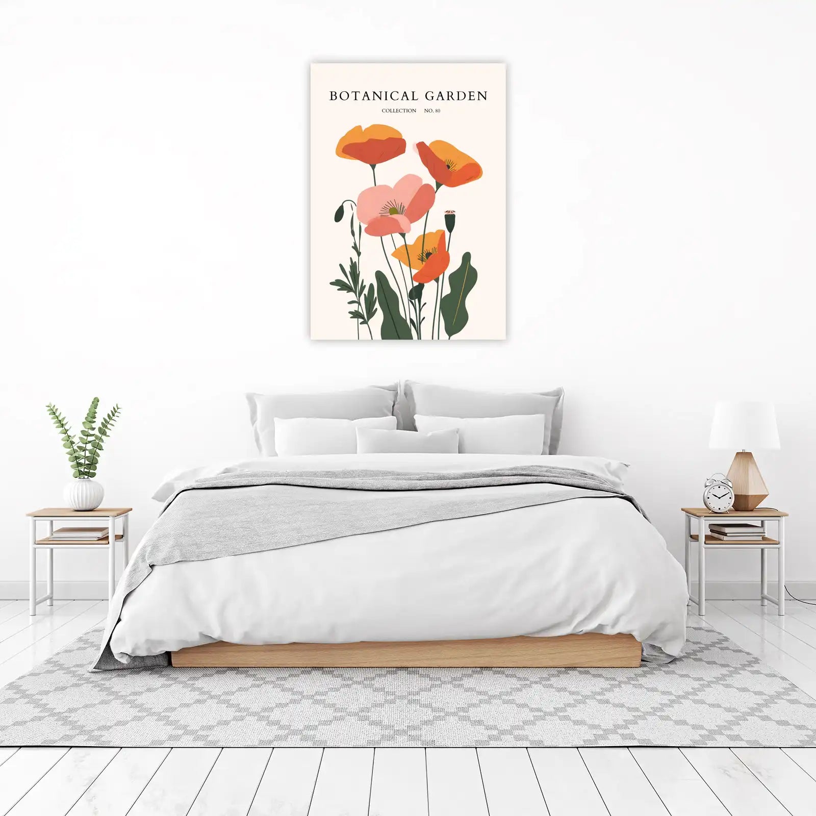 Modern Poppy Floral Wall Art