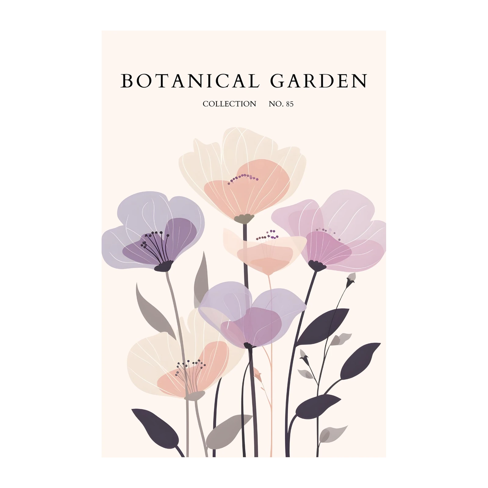 Pastel Floral Garden Collection Wall Art
